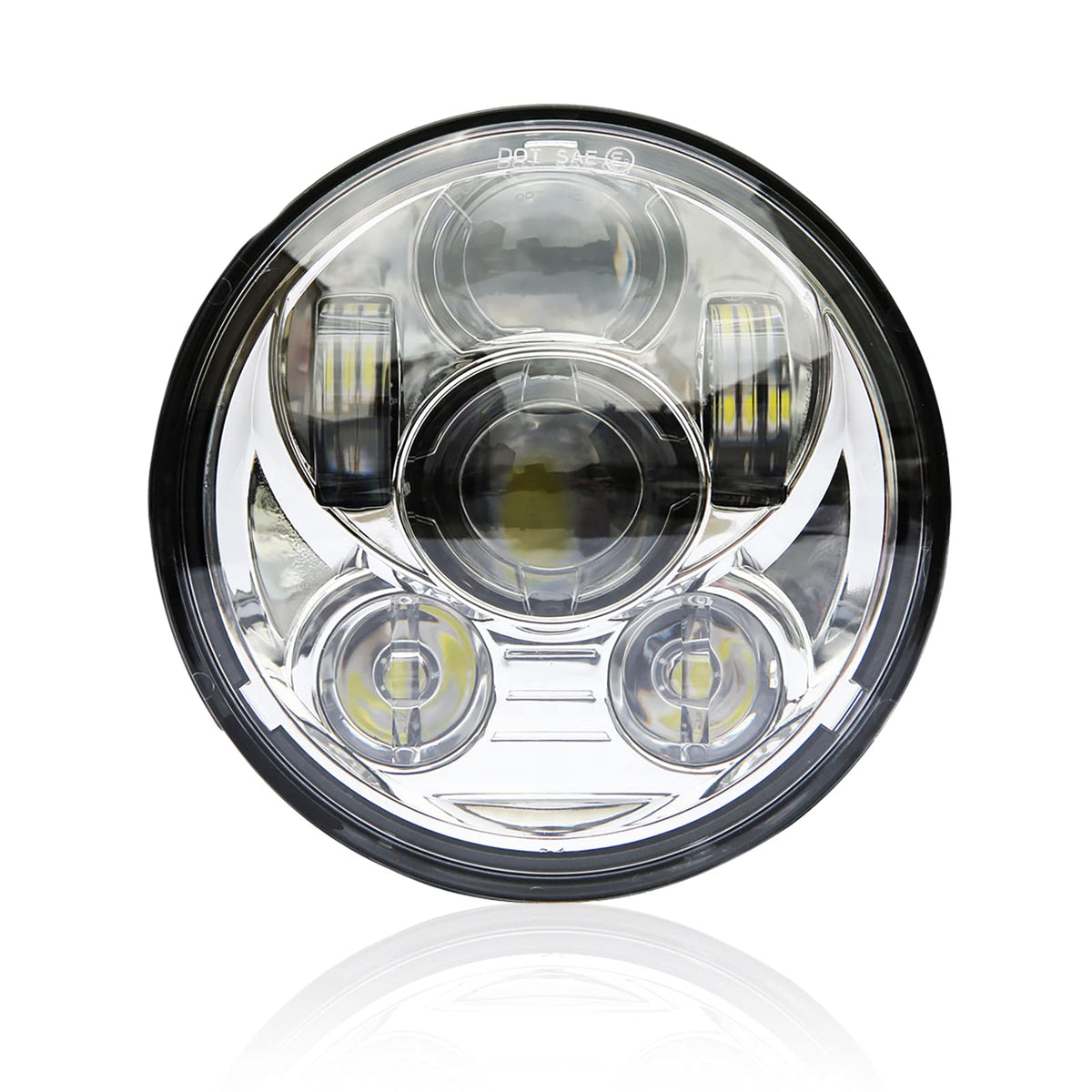 Wisamic 5.75'' LED Headlight Motorcycle DOT - Compatible with Harley Davidson Dyna Street Bob Super Wide Glide Low Rider Night R