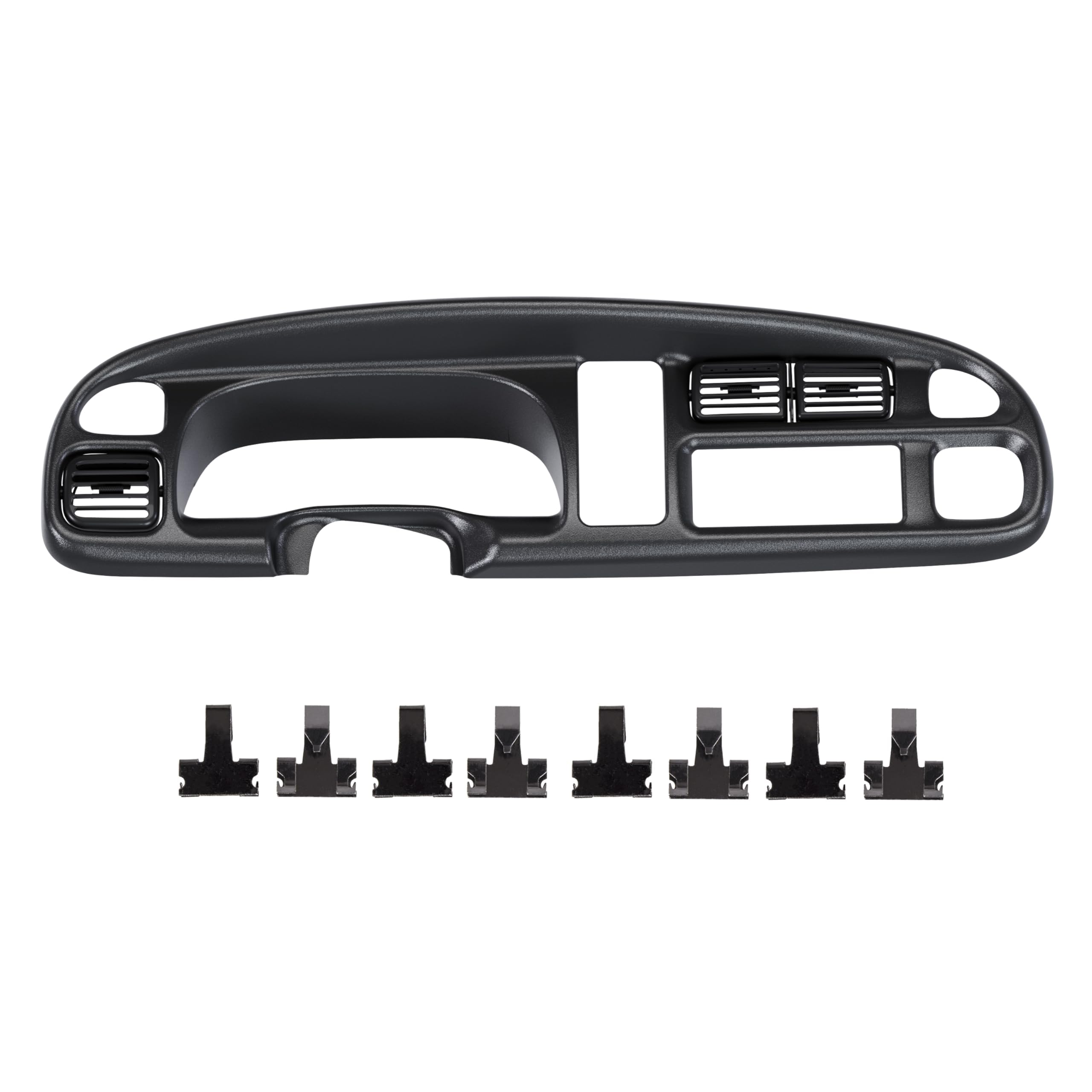 Ecotric Dash Board Bezel Cover Compatible With 1998-2002 Dodge Ram 1500 2500 3500 Instrument Panel Cover W/Vents Replacement For