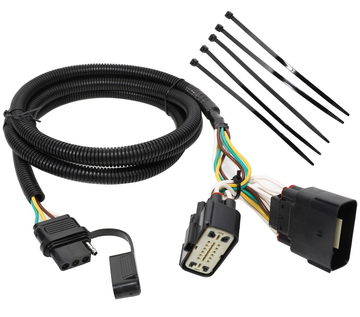 Oyviny Custom 4 Way Trailer Wiring Harness For 2011-2019 Ford Explorer, Pure Copper Plug And Play Trailer Light Wiring For Explo