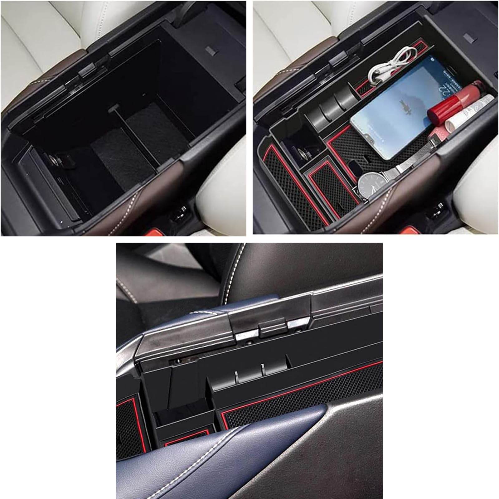 Llkuang Center Console Organizer Tray Compatible With 2019 2020 2021 2022 2023 2024 Mazda Cx-30 Cx30 Car Accessories,Car Armrest Secondary Storage Box