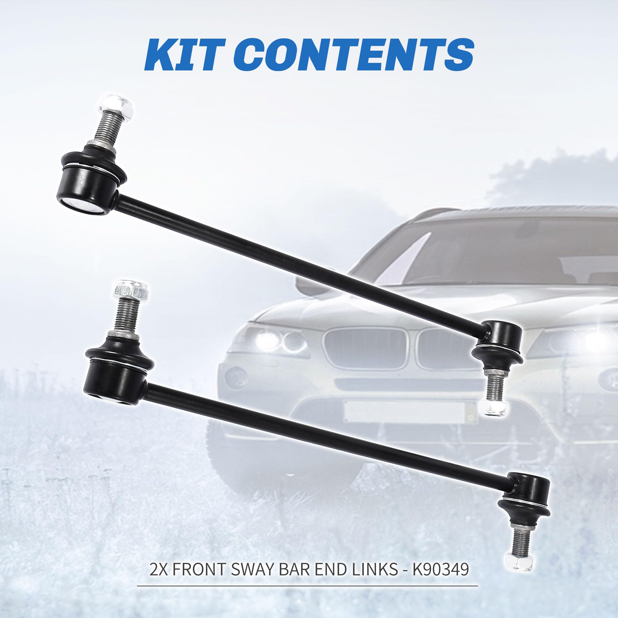 Rockplanet Stabilizer Front Sway Bar Link Kit Compatible with Honda Odyssey, Honda Pilot, Acura MDX Sway Bar End Links, K90349