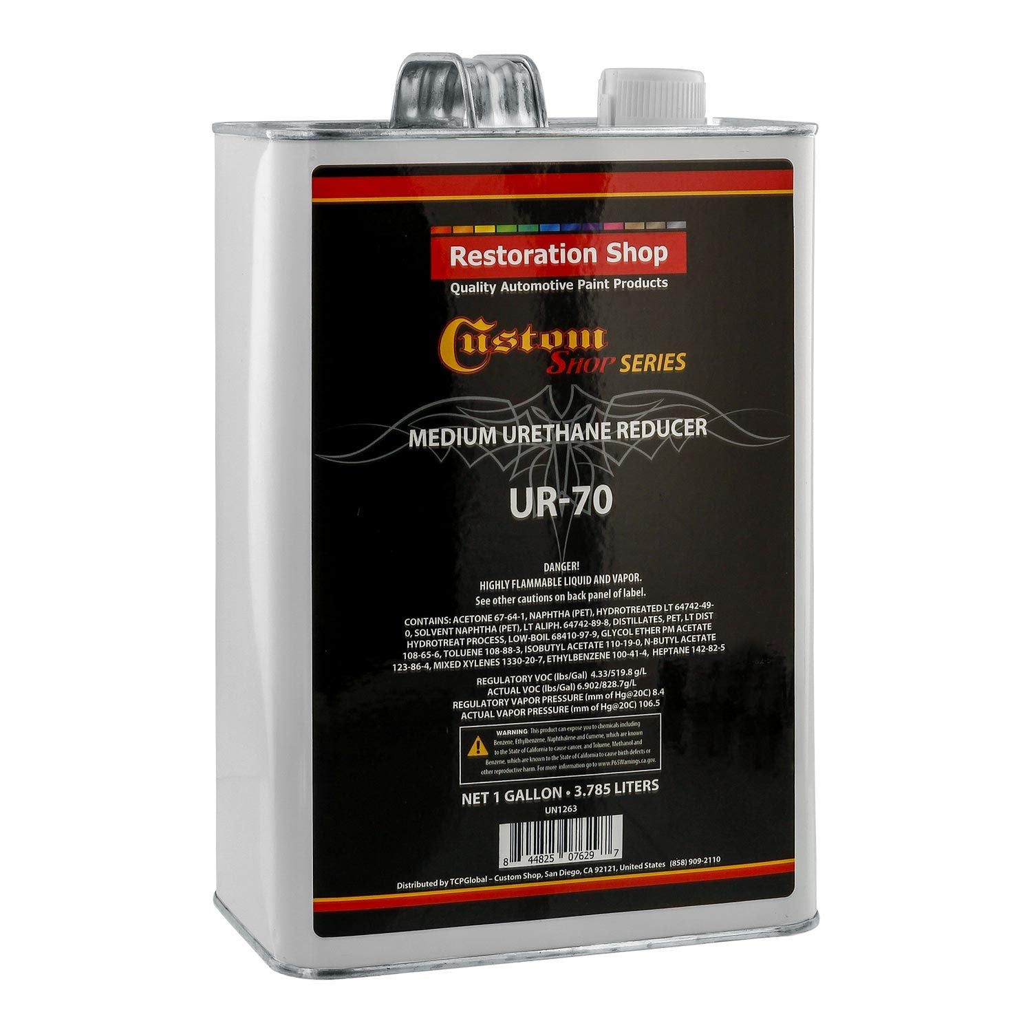 Restoration Shop UR70 Medium Urethane Reducer (Gallon) for Automotive Paint and Industrial Paint Use - High Performance Automoti