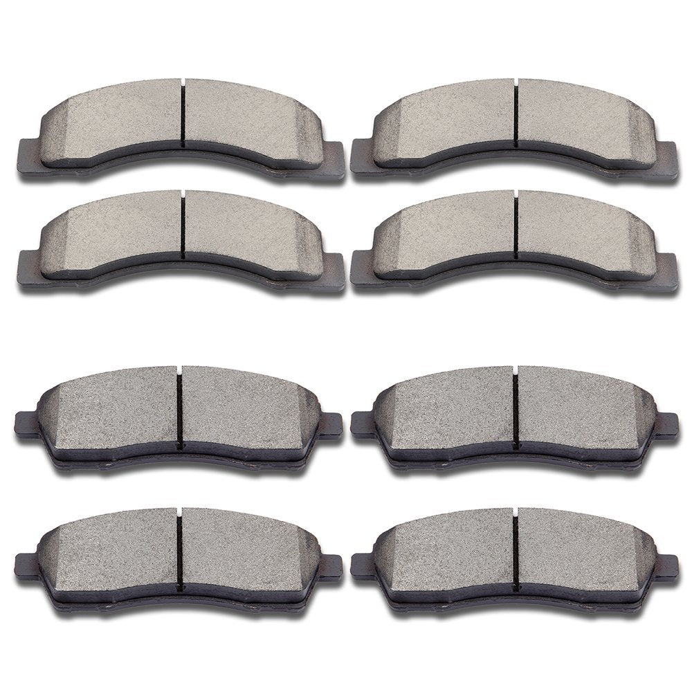 Front Rear Ceramic Brake Pads Kits 8Pcs Fit For 2000-2005 For Ford Excursion,1999-2004 For Ford For F-250 Super Duty,1999-2004 F
