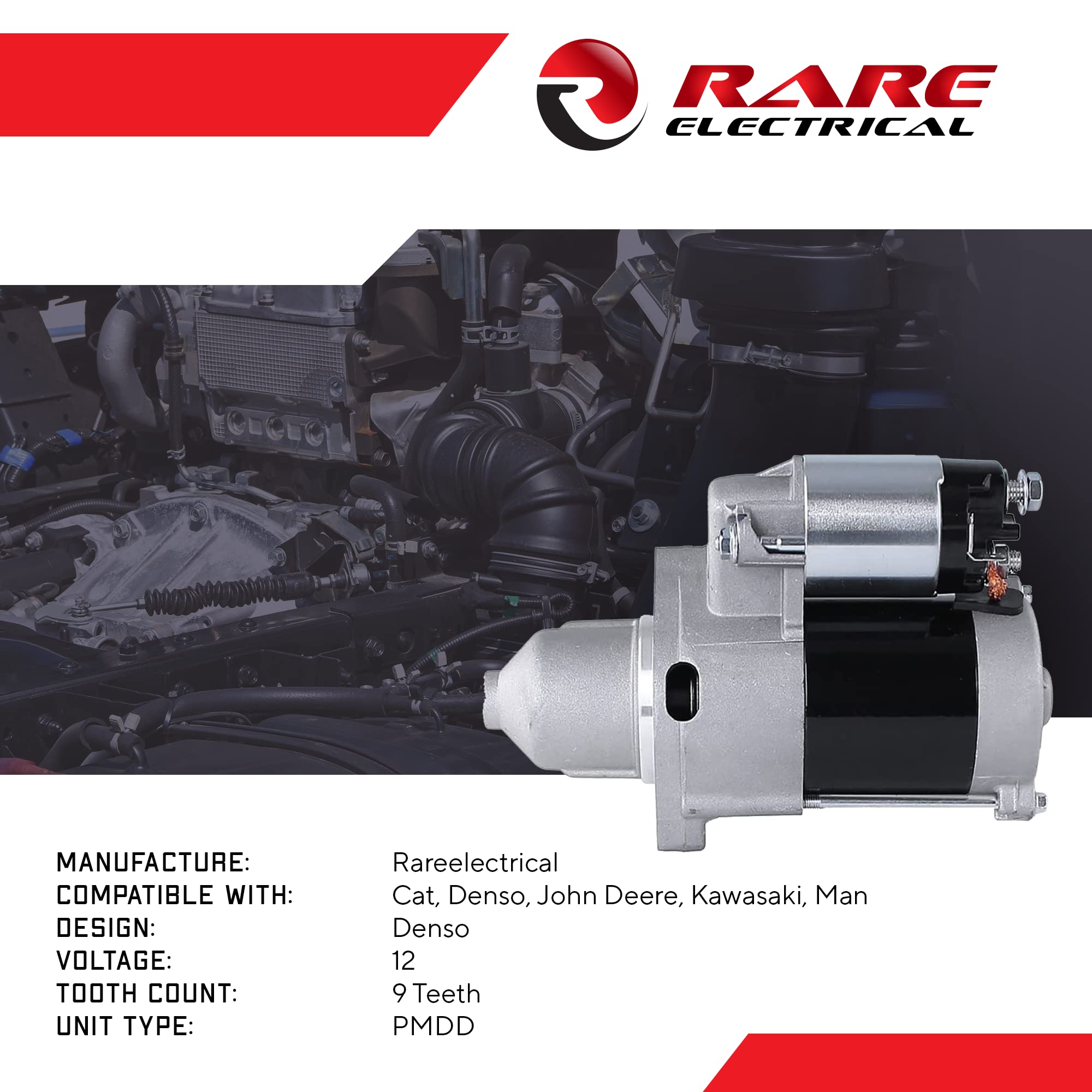 RAREELECTRICAL New Starter Motor Compatible With Kawasaki Fs730V Fz481V Fx541V Fx600V Fx651V Fx691V Fx730V By Part Numbers 42800
