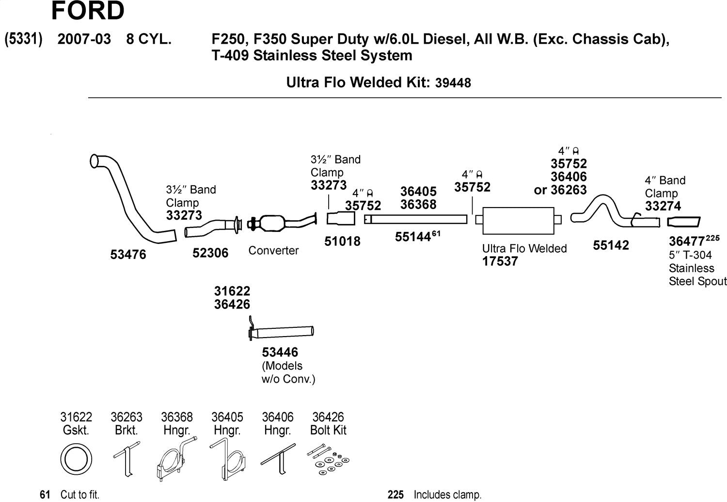 Walker Exhaust 31622 Exhaust Pipe Flange Gasket
