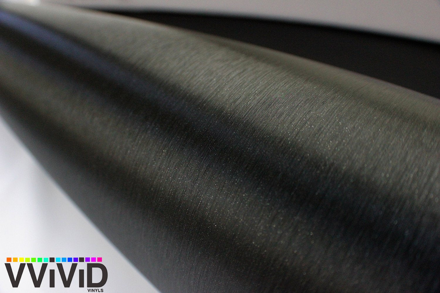 Vvivid Black Brushed Steel Vinyl Wrap Roll With Air Release Technology (5Ft X 5Ft)