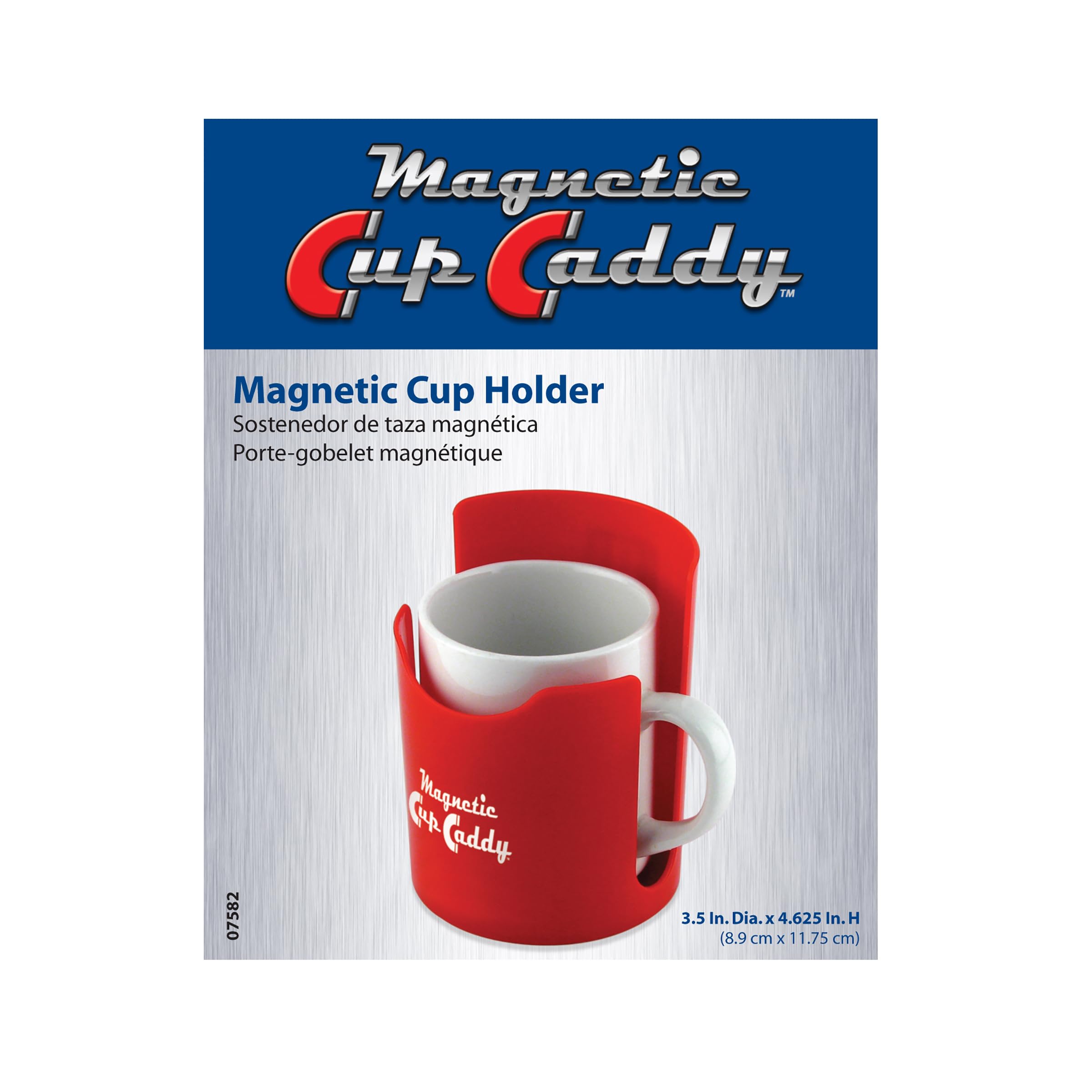 Master Magnetics Magnetic Cup Holder - Caddy For Bottles, Glasses, And Cans - Fits On Fridge, Lawnmower, Forklift, Cart, Or Ladd