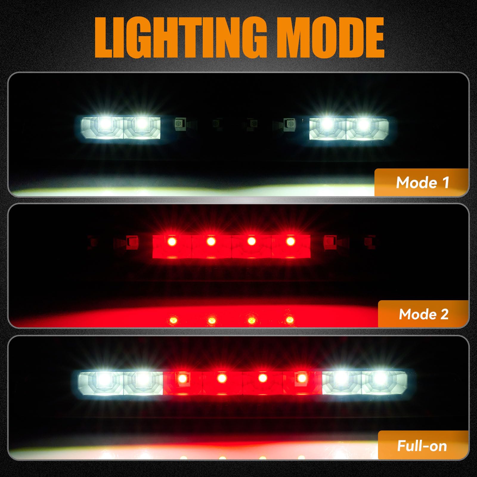 Cxdar Third 3Rd Brake Light Led For 1997-2007 Dodge Dakota, High Mount Rear Brake Lights Assembly For 97-07 Dakota, Waterproof C