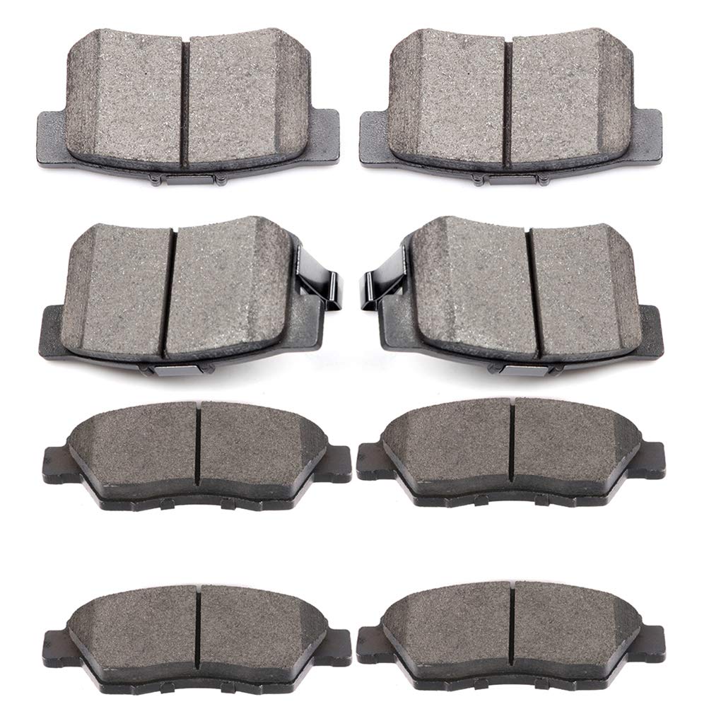 Cciyu D621 D537 Front Rear Ceramic Brake Pads Kits 8Pcs Fit For 2009-2011 For Honda Civic