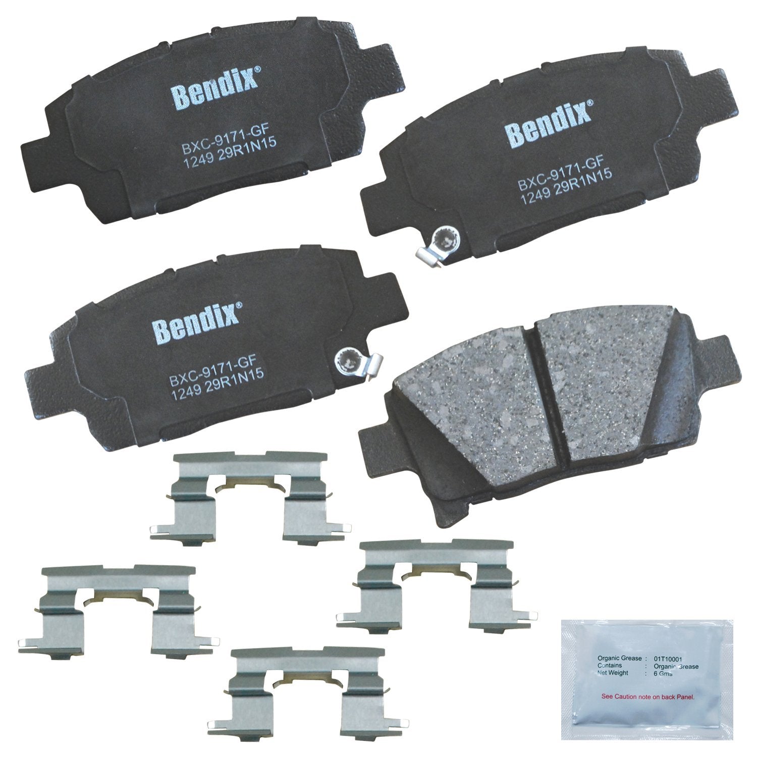 Bendix Priority1 Cfc1249 Ceramic Front Brake Pads For Scion Xa 2006-2005, Xb 2006-2005