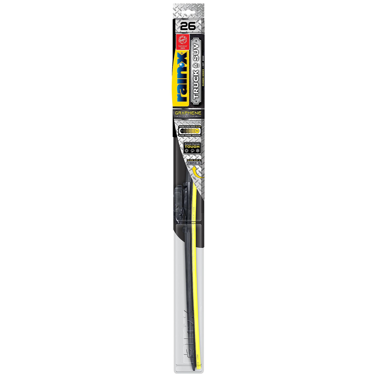 Rain-X 870126 Truck & Suv Rugged Series Premium Wiper Blades, 26 Inch Windshield Wipers (Pack Of 1), Automotive Replacement Wind