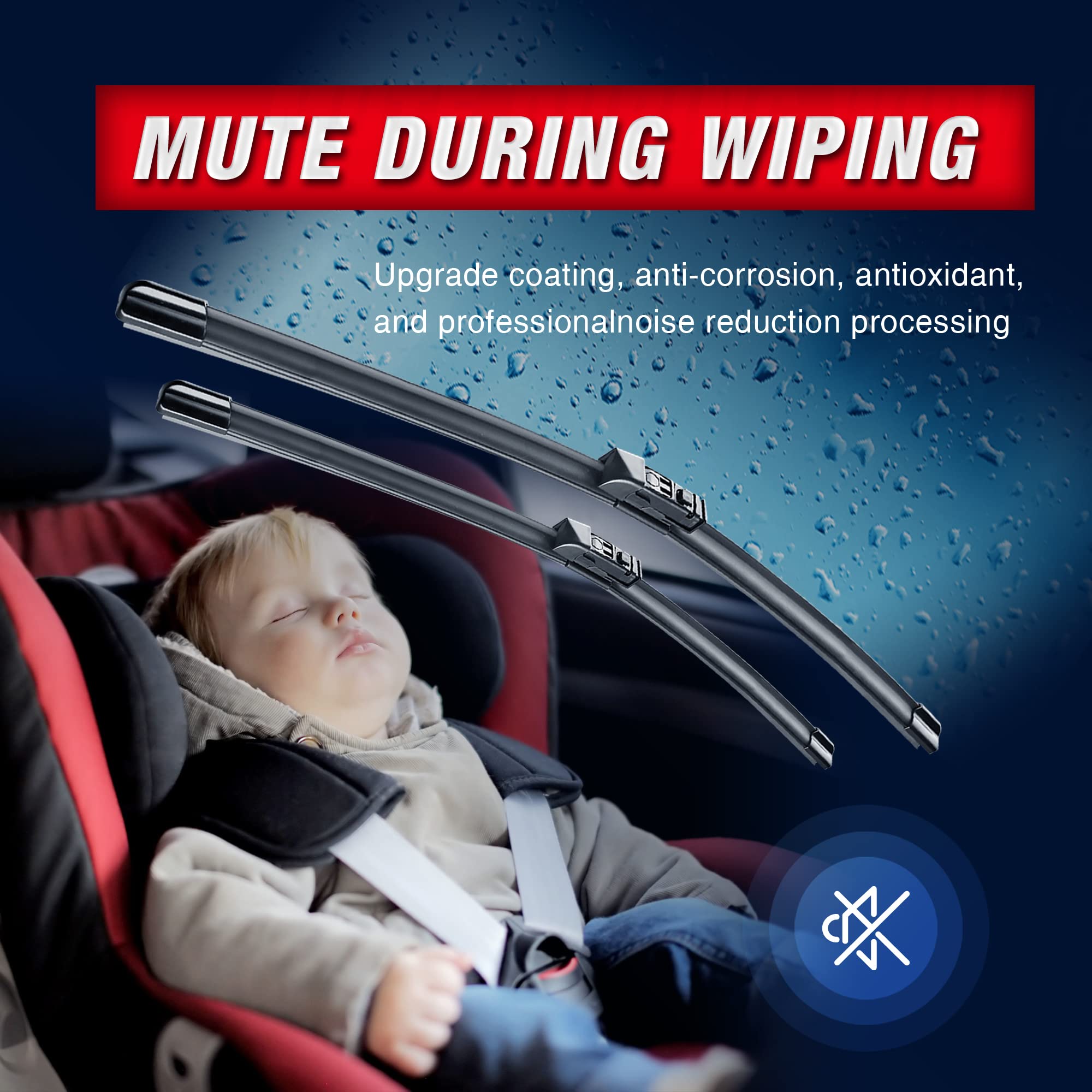 Icexsonw 3 Wipers Windshield Wiper Blades Replacment For Volkswagen Vw Tiguan 2017 2016 2015 2014 2013 2012 2011 2010 2009-Oem W