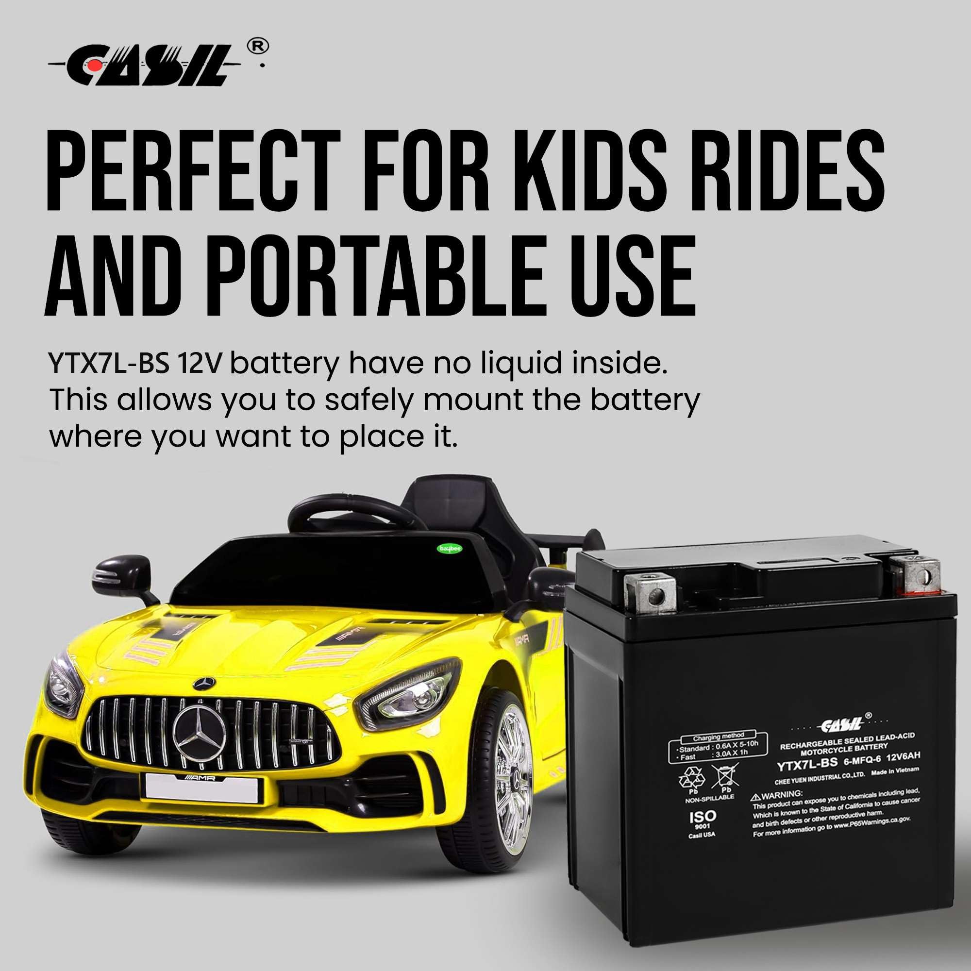 Ytx7L-Bs High Performance - Maintenance Free - Yuasa Yuam327Bs Ytx7L-Bs Battery