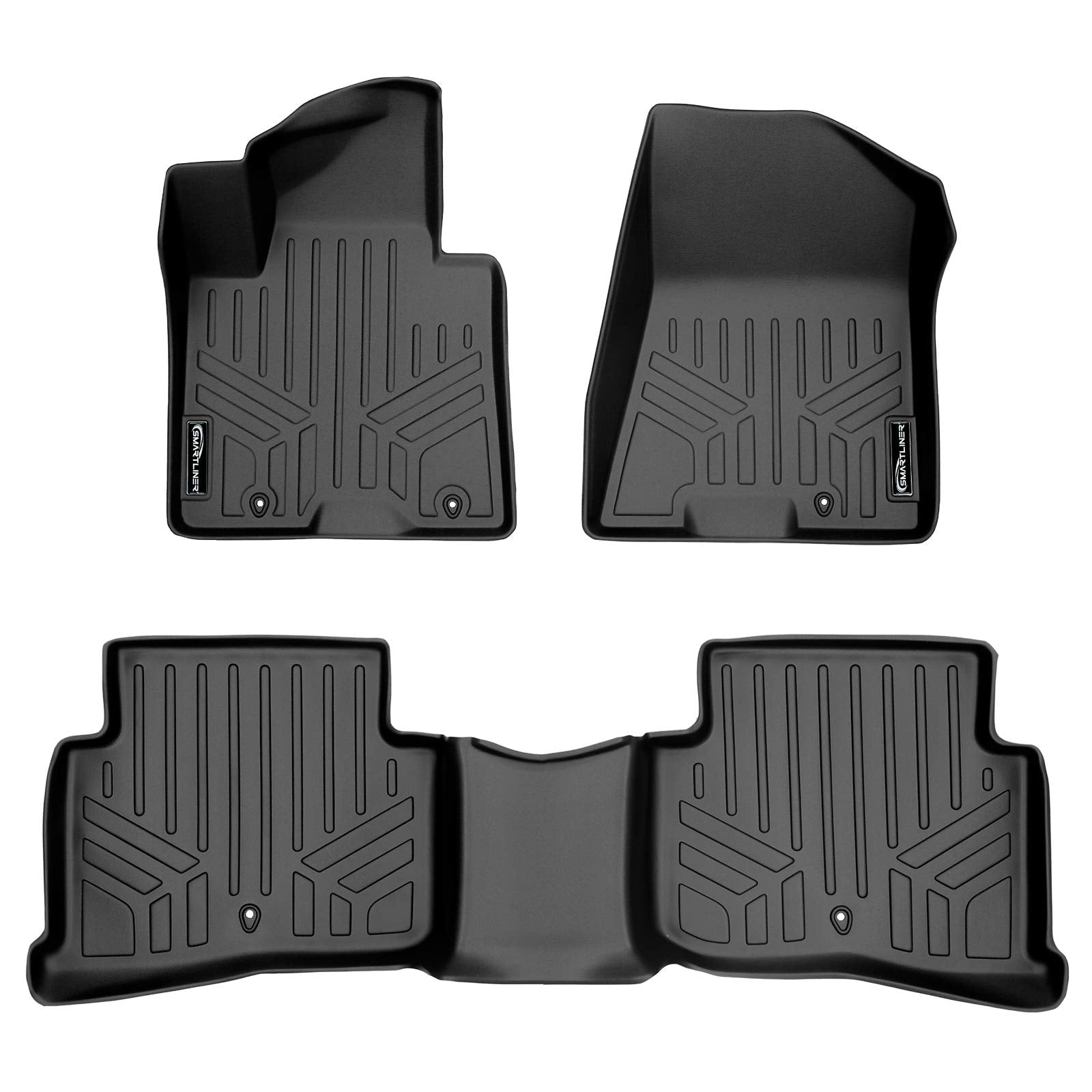 MAXLINER Custom Fit Floor Mats 2 Row Liner Set Black Compatible with 2017-2022 Kia Sportage / 2019-2021 Hyundai Tucson