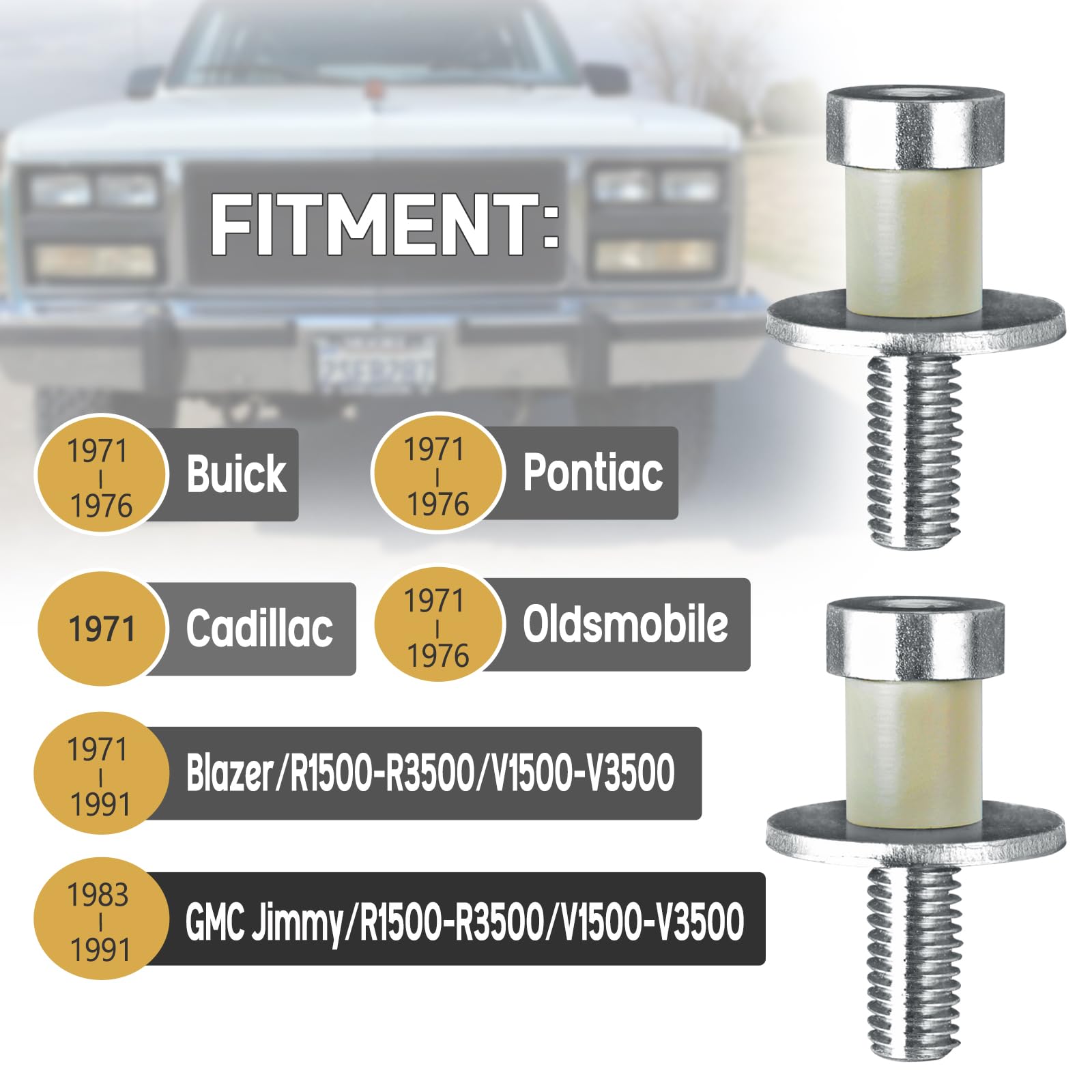 Unigt Door Lock Striker 38420 Compatible With Door Lock Bolt For 1971-1991 Gmc Truck Door Bolt Pin Replace Oem 9601750 - Sold In