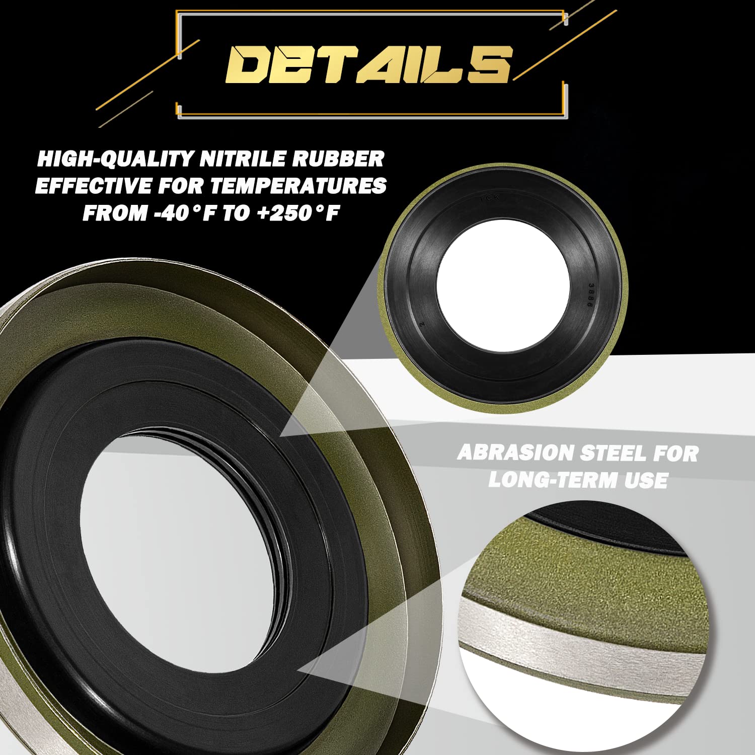 For Mercruiser Gimbal Bearing Grease Seal Alpha One Gen 1 & 2 Bravos I,Ii & Iii, Replaces 26-88416, Glm 85910, Sierra 18-2094
