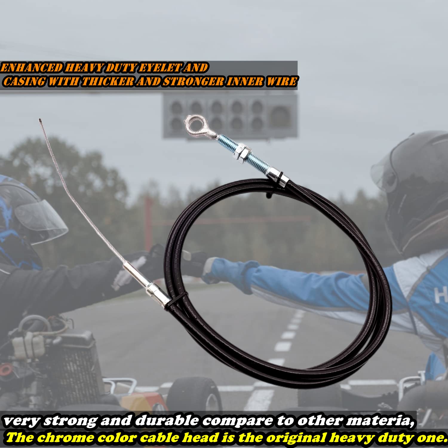 Go Kart Throttle Cable Go Cart Throttle Cable For Manco 8252-1390 Asw Go Kart Parts -Inner Wire 71 Inch Long