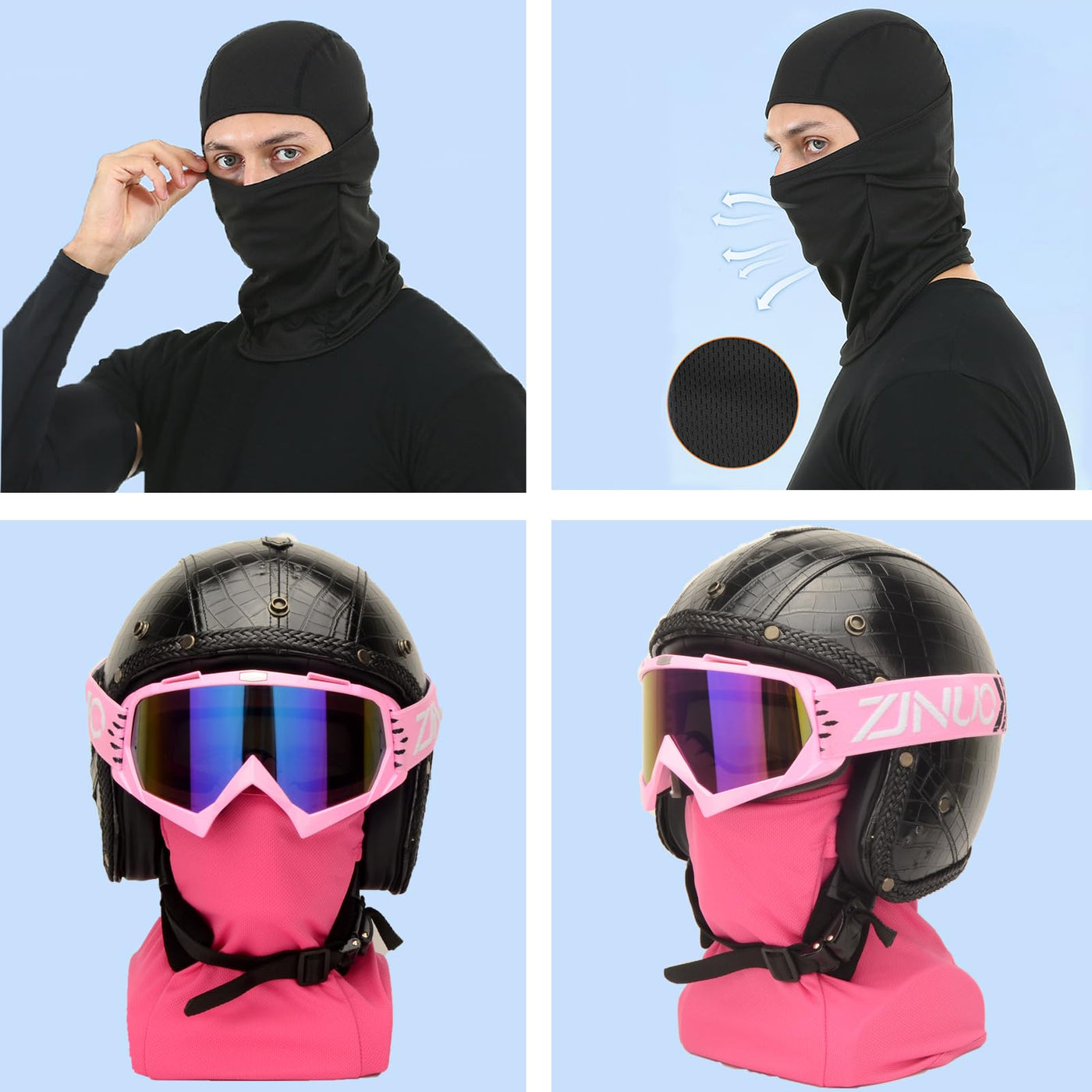 ski mask with goggles ATV Goggles with Balaclava face Mask for Men Women and Youth, Dirt Bik –  Carkart