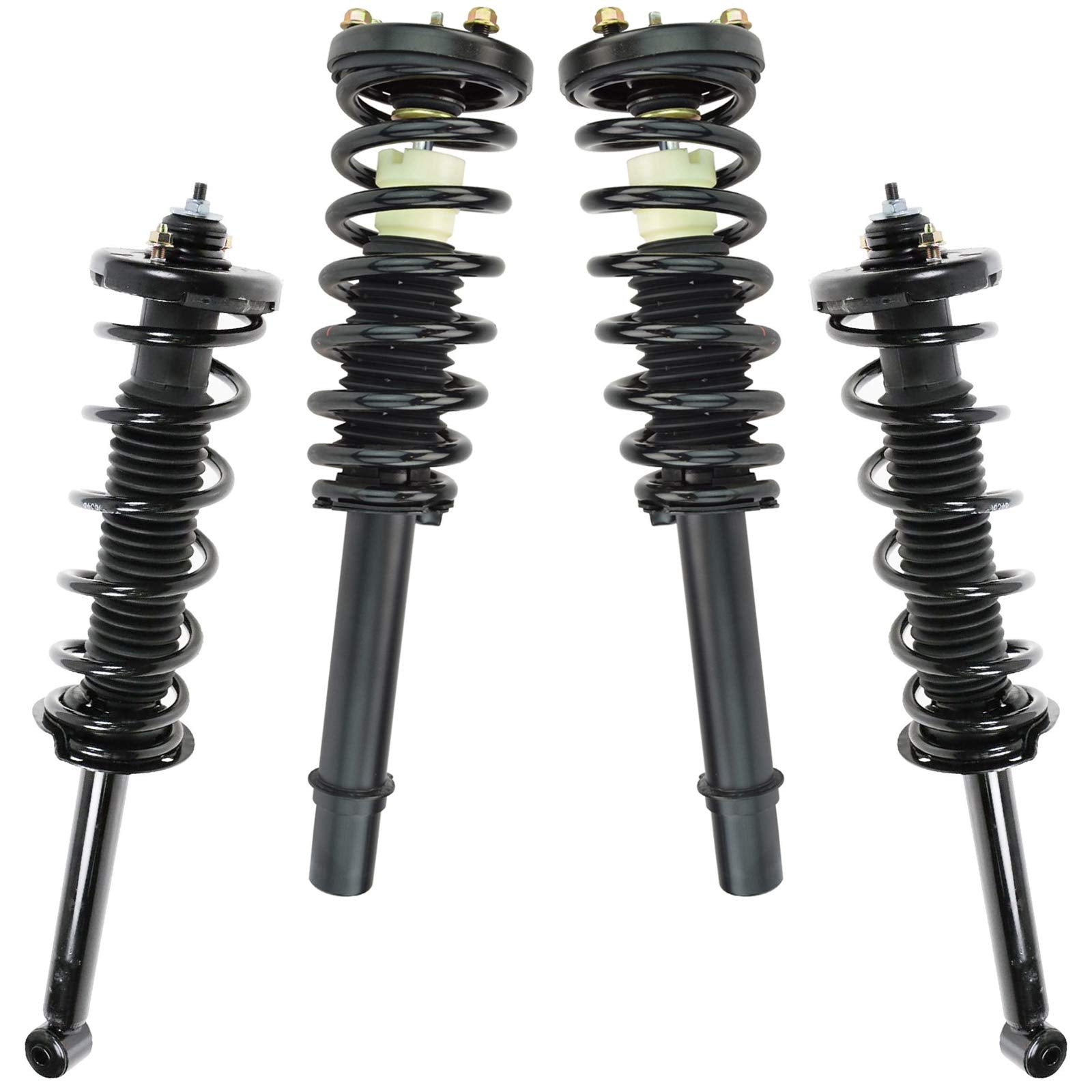 Trq Front And Rear Strut & Coil Spring Assembly Set Driver & Passenger Sides Compatible With 03-07 Honda Accord