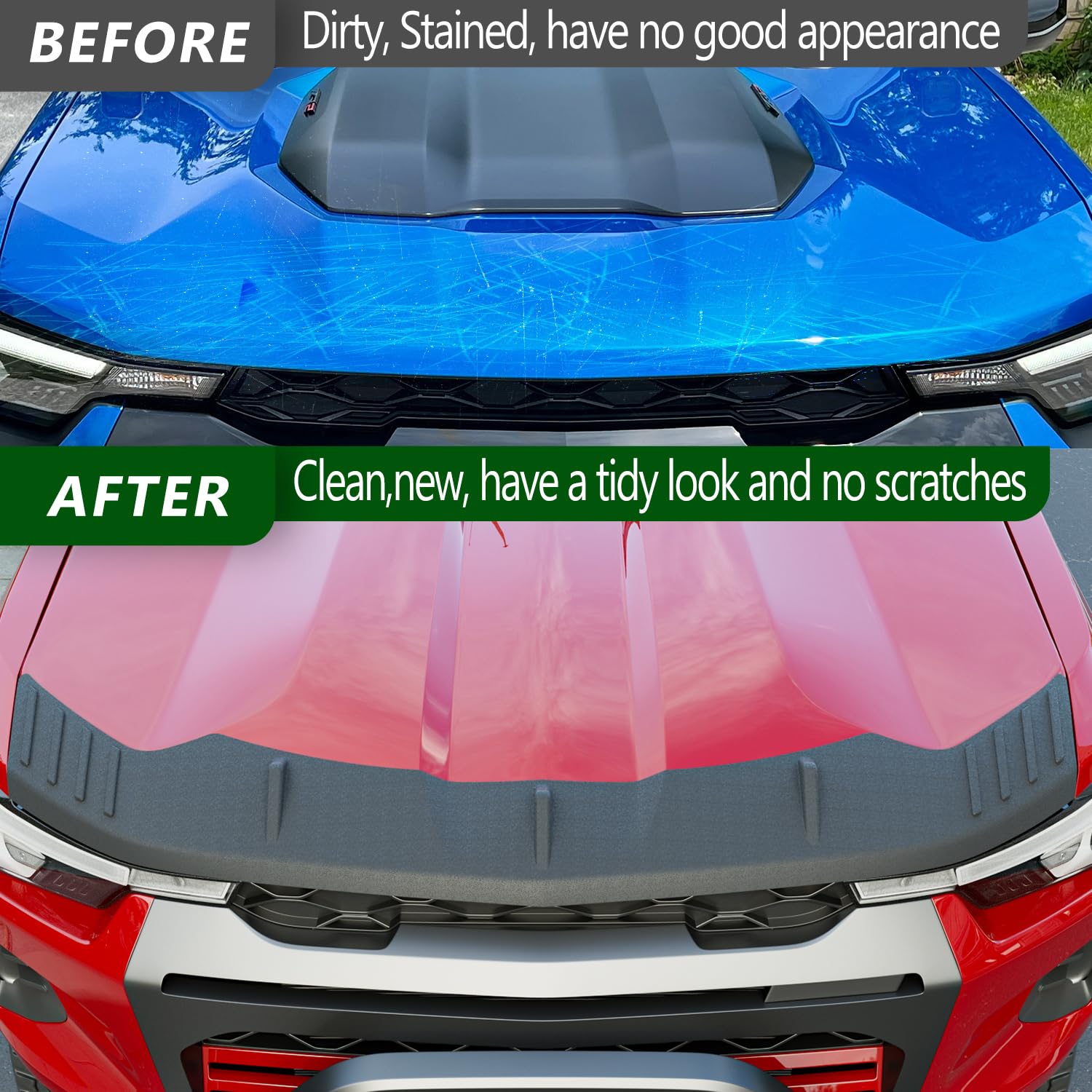 Xipoqix Hood Protector Compatible with 2023-2025 Chevy Colorado Shield Deflector Replacement Accessories