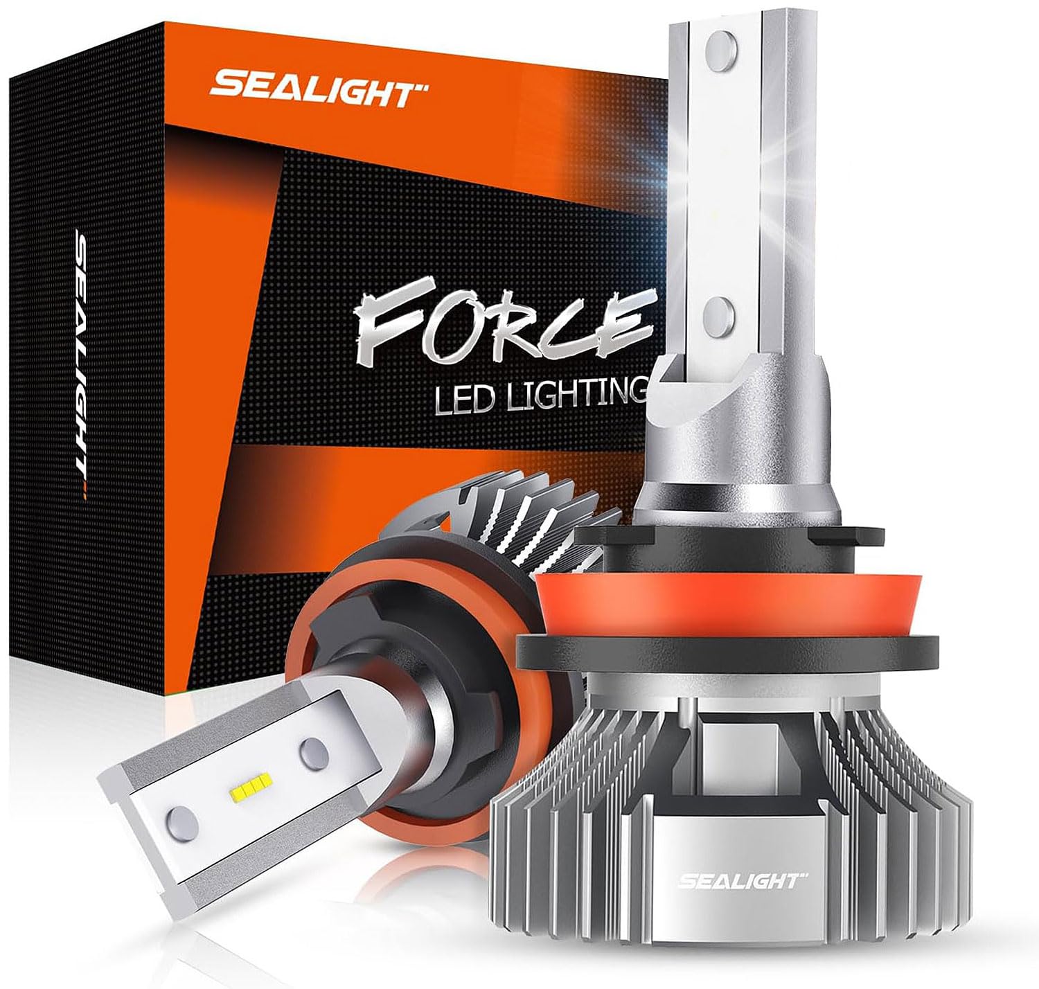 Sealight H11 H8 H16 Led Fog Lights Bulb, 400% Brightness H9 H8 Fog Lights Led Bulb, 6000K White H11 Fog Light Bulbs For Car, 50,