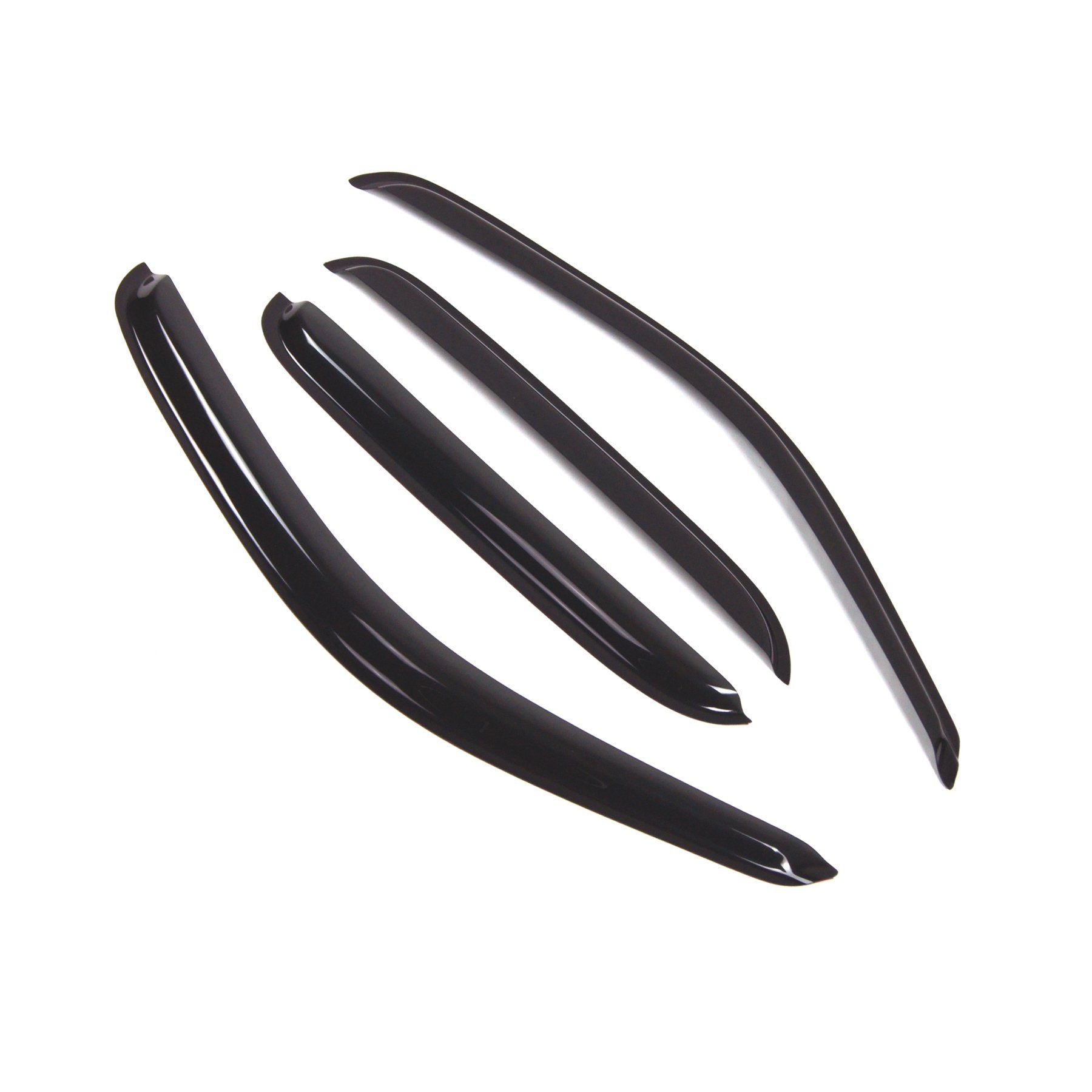 Tuningpros Outside Mount Window Vent Visors Rain Guards Compatible With Toyota Tacoma Double 2000-2004 | Side Window Wind Deflec