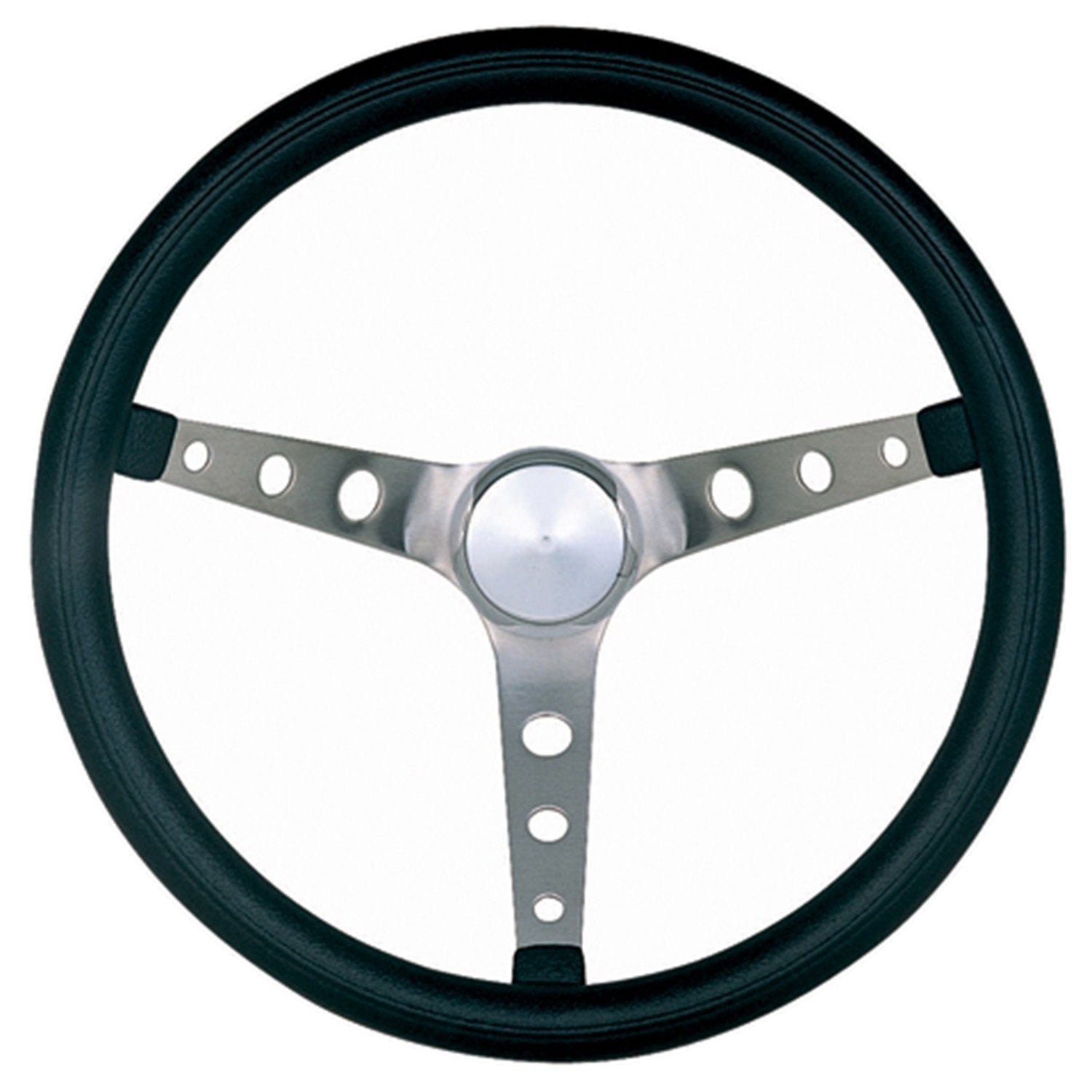 Grant 968-0 Classic Nostalgia Style Steering Wheel With Black Foam Grip And Brushed Stainless Spokes