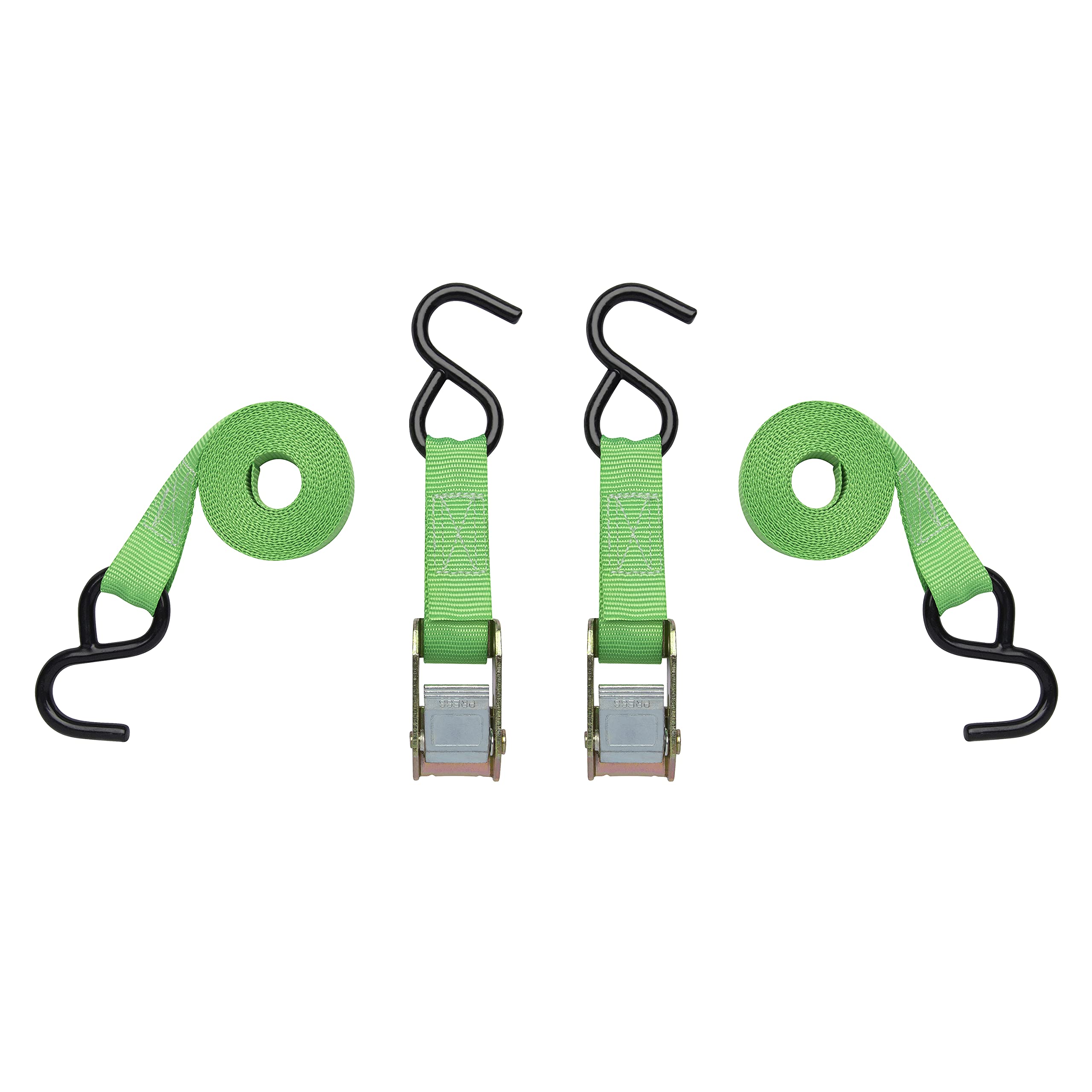 Smartstraps 6 Cambuckle Tie Down, 2 Pack - Standard Duty Tie-Down Ratchet Straps - 1,200Lb Break Strength, 400Lb Safe Work Load