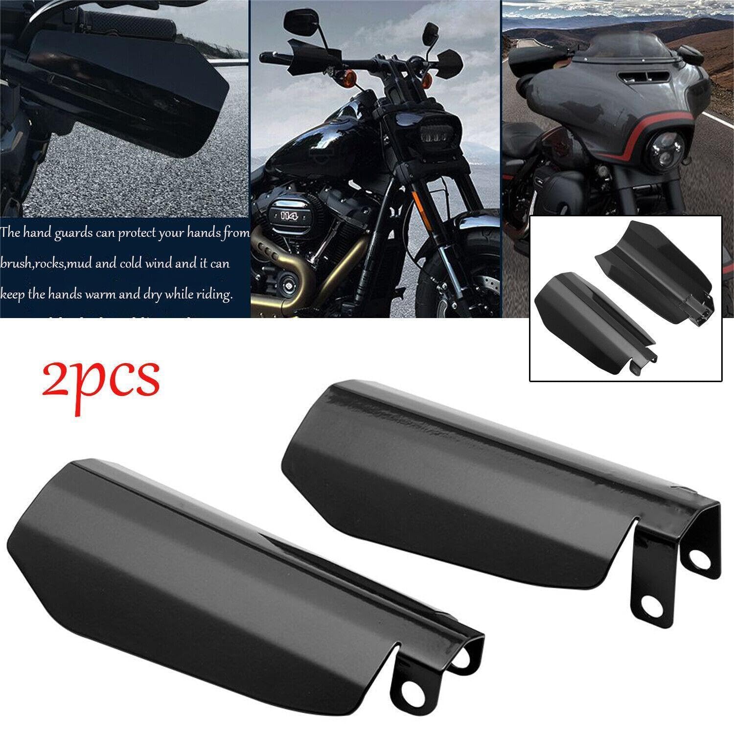 Upgrade Gloss Black Coffin Cut Handguards Hand Guards fit for Harley Sportster Touring Models Road Glide Street Glide Road King