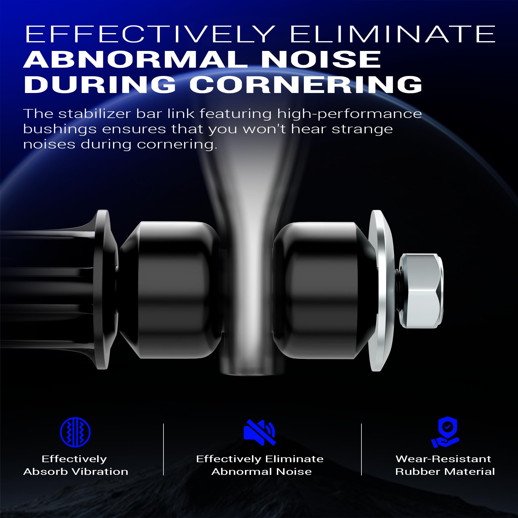 K700432 Front Stabilizer Sway Bar End Links for 07-16 Chevy Silverado 1500,07-13 Avalanche,07-16 Tahoe,15-16 Suburban/GMC 07-16
