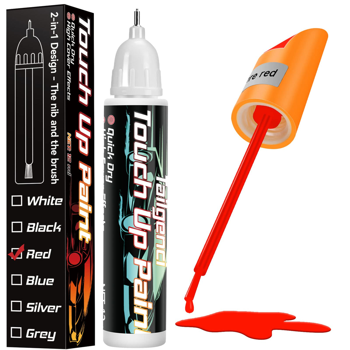Touch Up Paint For Cars - Quick And Easy Auto Paint Repair For Scratches, Two-In-One Automotive Scratch Remover For Deep Scratch