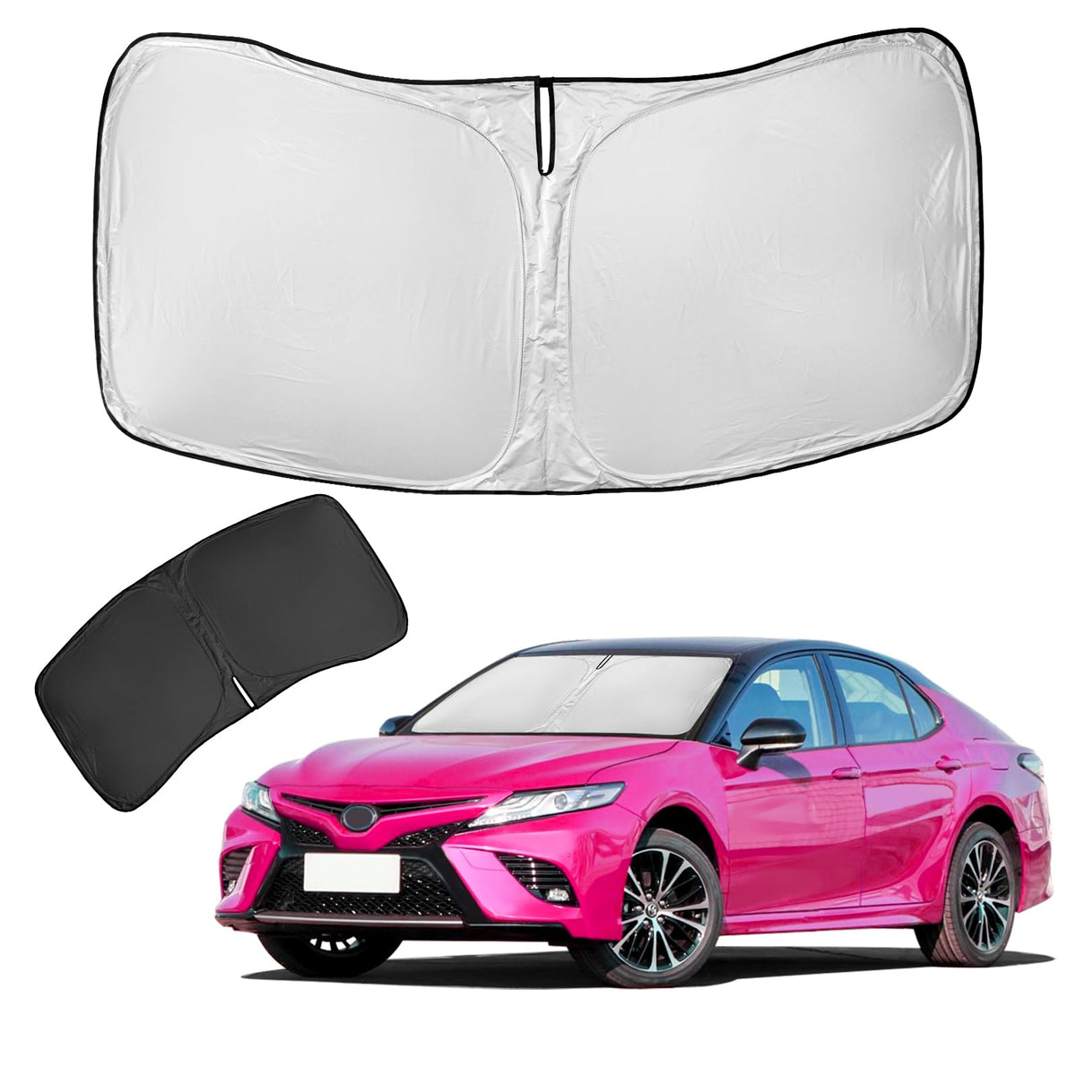 for Toyota Camry Sun Shade Sunshade Windshield Cover - 4 Layers Front Window Shade for Camry 2018-2024 LE XLE Hybrid SE XSE Sun 