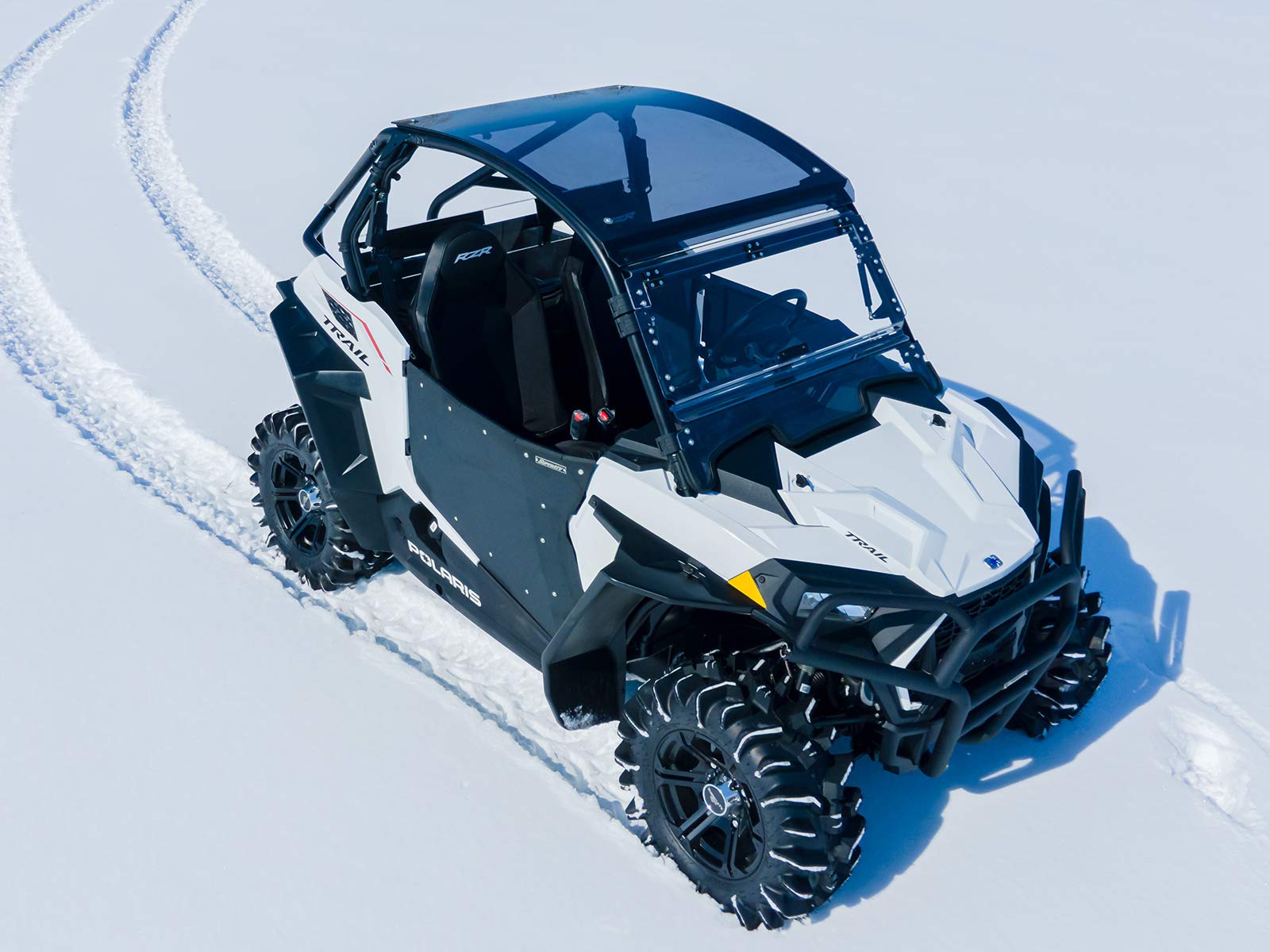 Superatv Dark Tinted Rzr Roof For 2021+ Polaris Rzr Trail 900 / S 900 / S 1000 | 1/4' Thick Polycarbonate | Protects You And Passengers From The Elements While Increasing Visibility | Usa Made