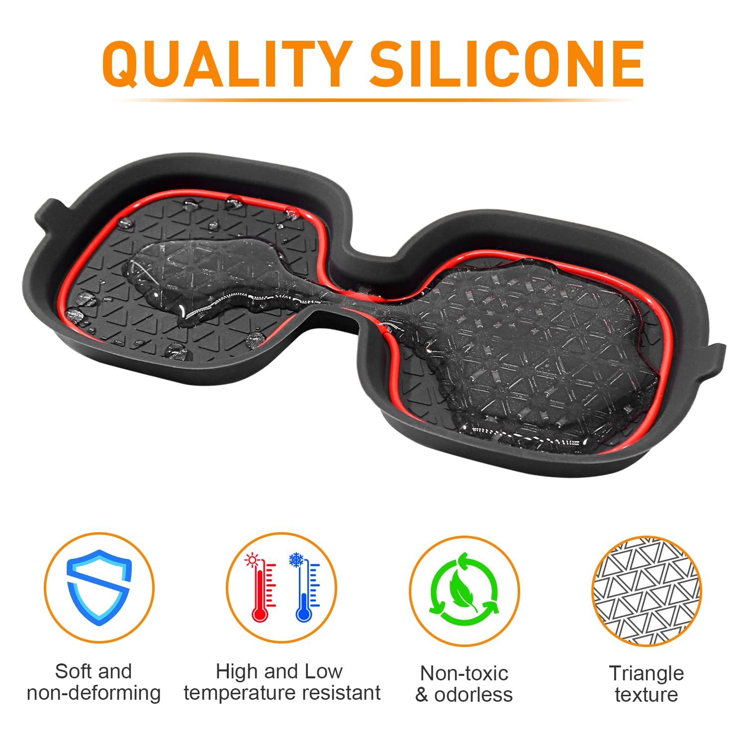 Kentuto 3D Cup Holder For Honda Crv Accessories 2023 2024 2025 Center Console Liner Inserts Silicone Anti-Dust Coaster Mat Pad I