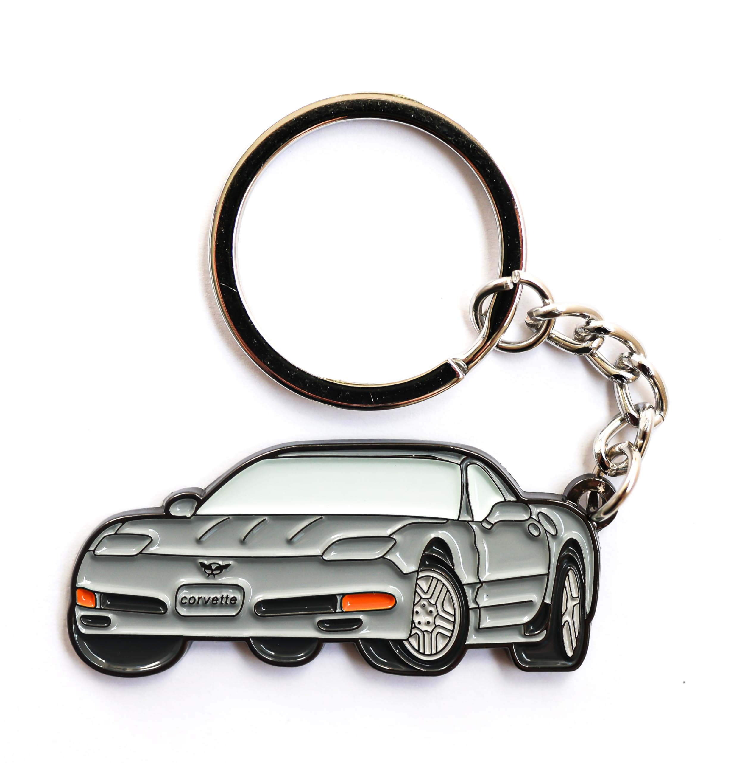 Whitaker World LLC C5 Corvette Keychain (Quicksilver Metallic)