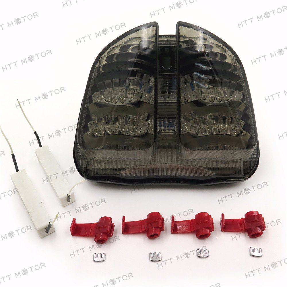 Httmt Mt044- Tail Light Brake Light Compatible With 2006 2007 Suzuki Gsxr 600 Gsx-R600 750 Gsx-R750 Smoke