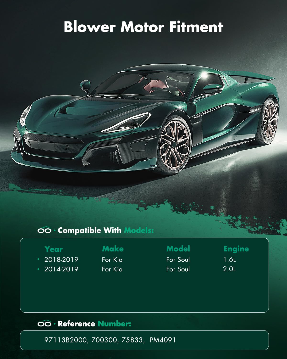 Scitoo Front Hvac Heater Blower Motor With Fan Cage Fit For Kia For Soul 2014-2019 Replace 700300