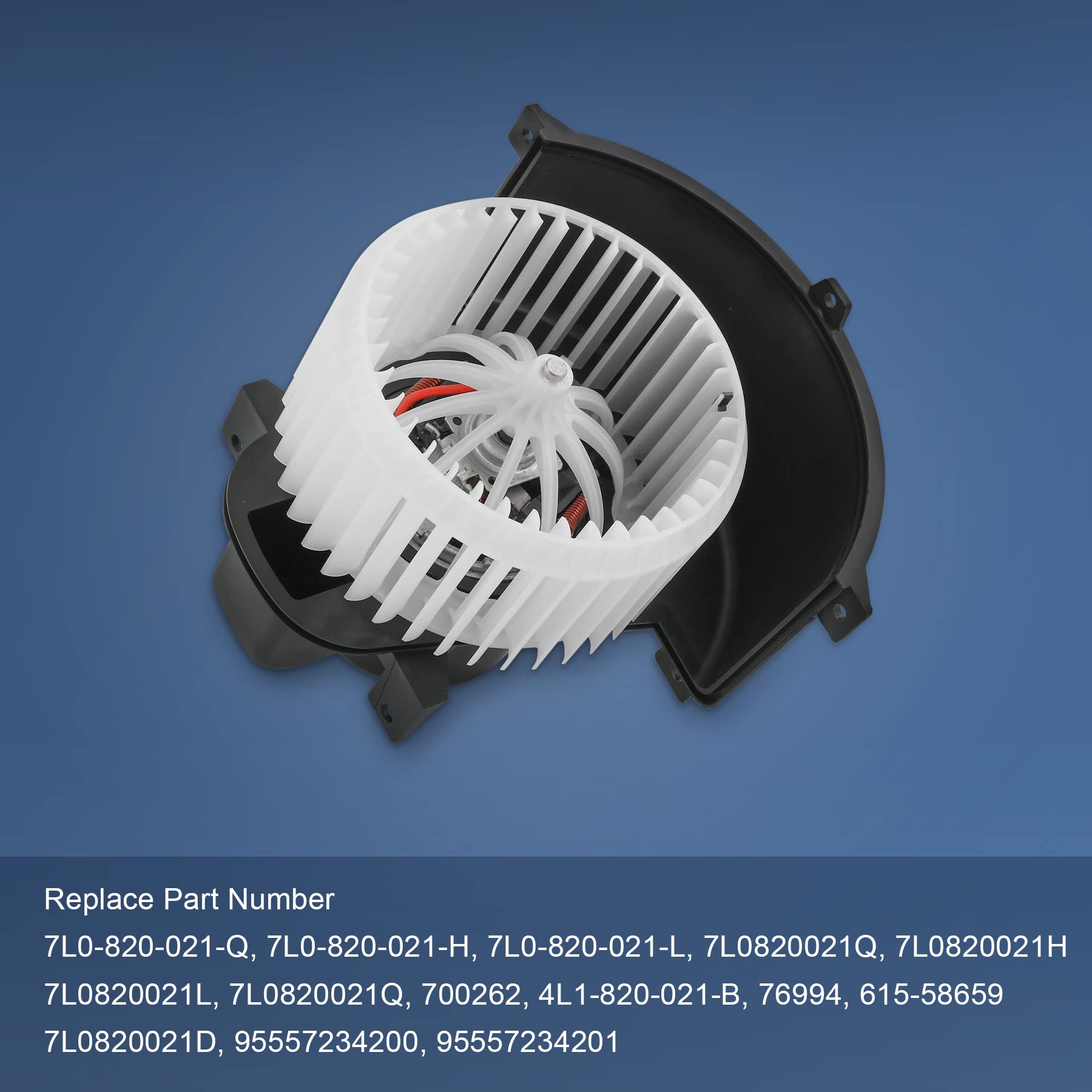 JDMSPEED Heater Blower Motor & Cage Front Replacement for Audi Q7 2007-2015, Replacement for Volkswagen VW Touareg 2004-2010 Rep