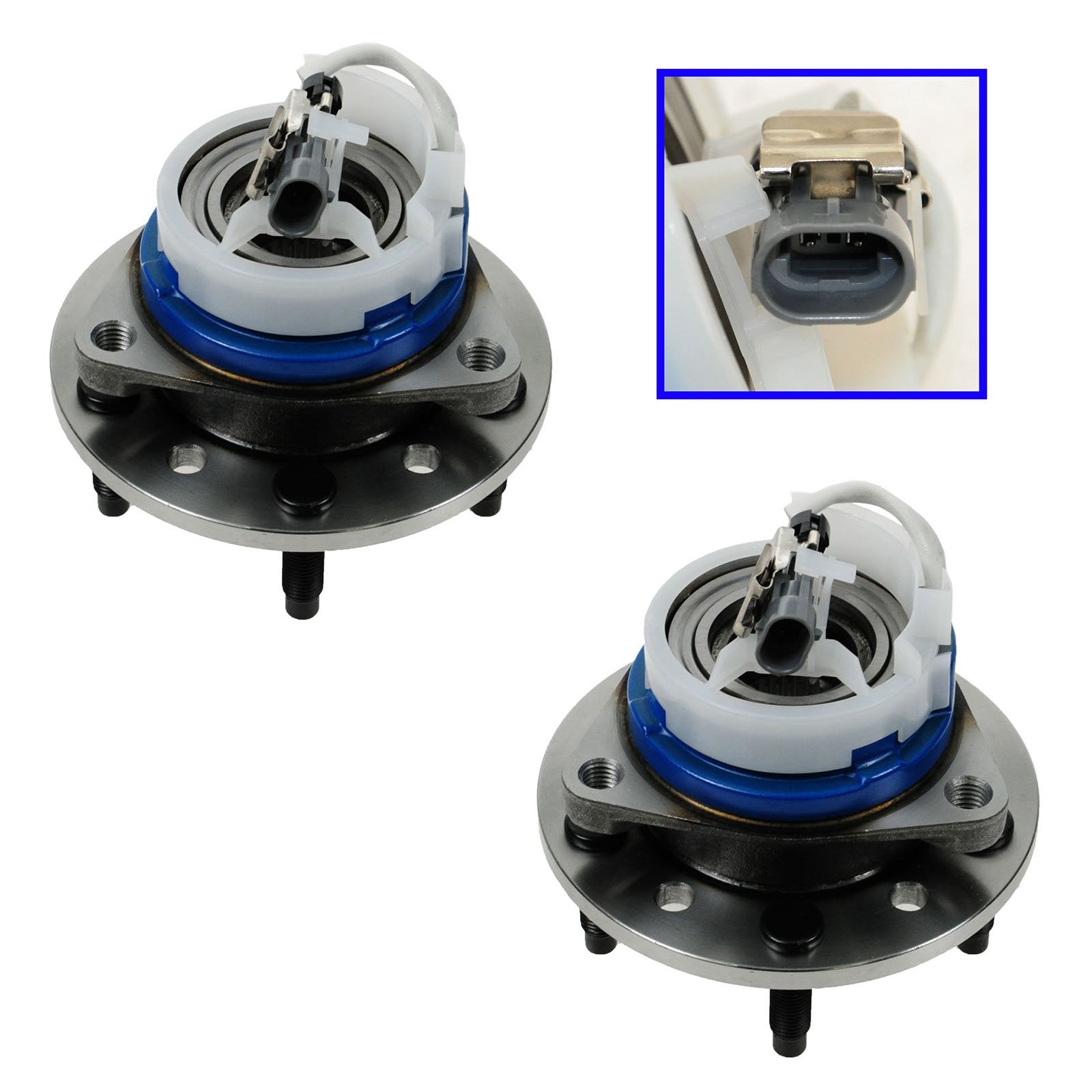 Trq Front Wheel Hub Bearings Assembly Set Compatible With 2004-2005 Chevrolet Classic 1997-2003 Malibu 1999-2004 Oldsmobile Aler