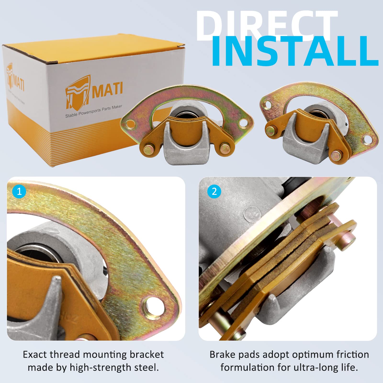 Rear Left Right Brake Caliper Assembly For Polaris Scrambler 1000 Xp Sportsman 550 X2 850 High Lifter 1000 High Lifter 1000 High Lifter Xp 1000 Touring 1000 Xp 1000 Touring Xp 1911301 1911302