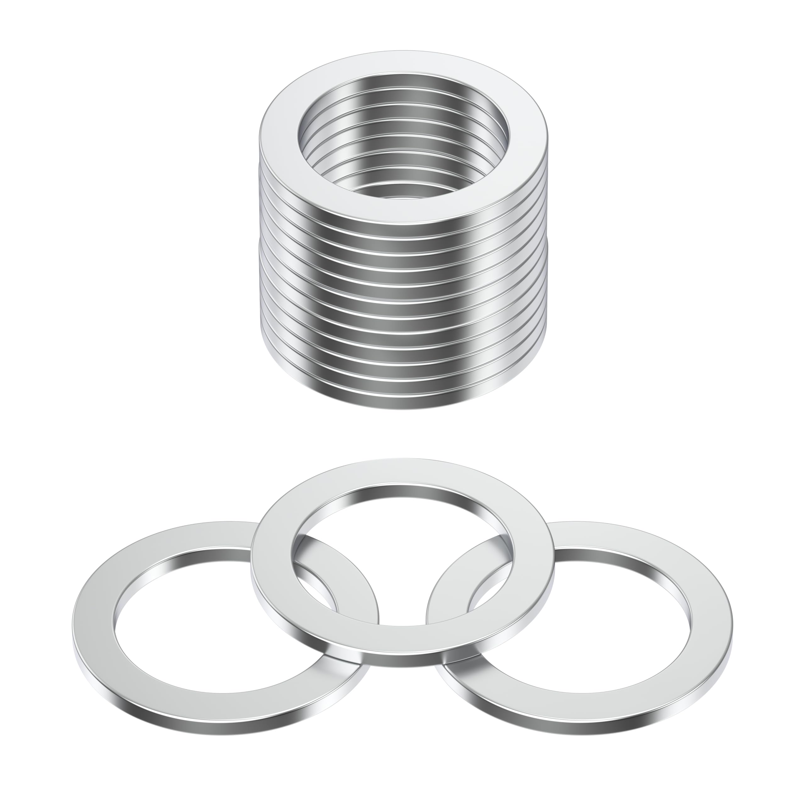 Prime Ave Oil Drain Plug Gasket Crush Washer - 18Mm Aluminum Crush Washers For Leak Proof Seal - Compatible With Ford Mazda Pors