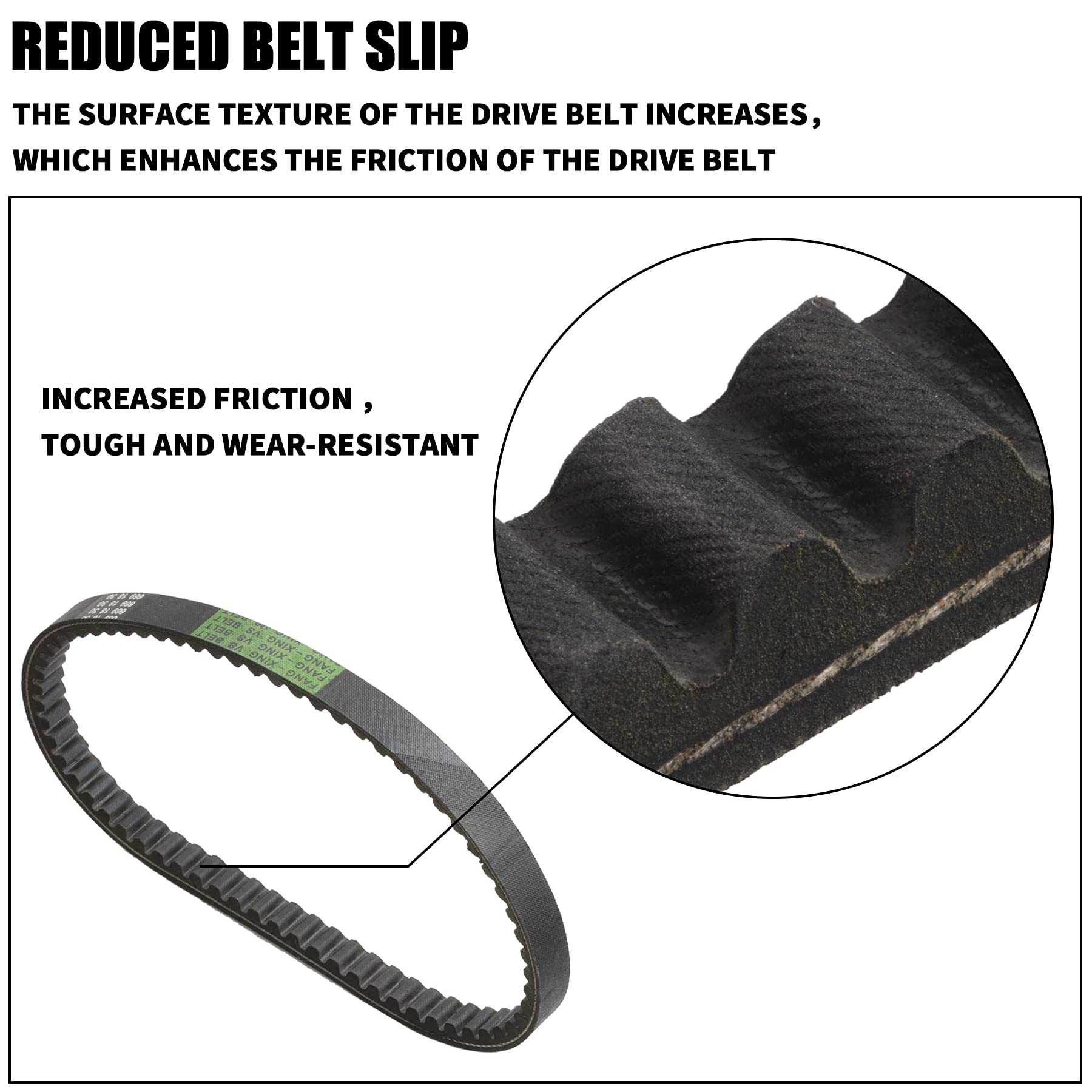 MRELC 139QMB Reinforced 669-18-30 Racing CVT Drive Belt Compatible with GY6 49cc 50cc