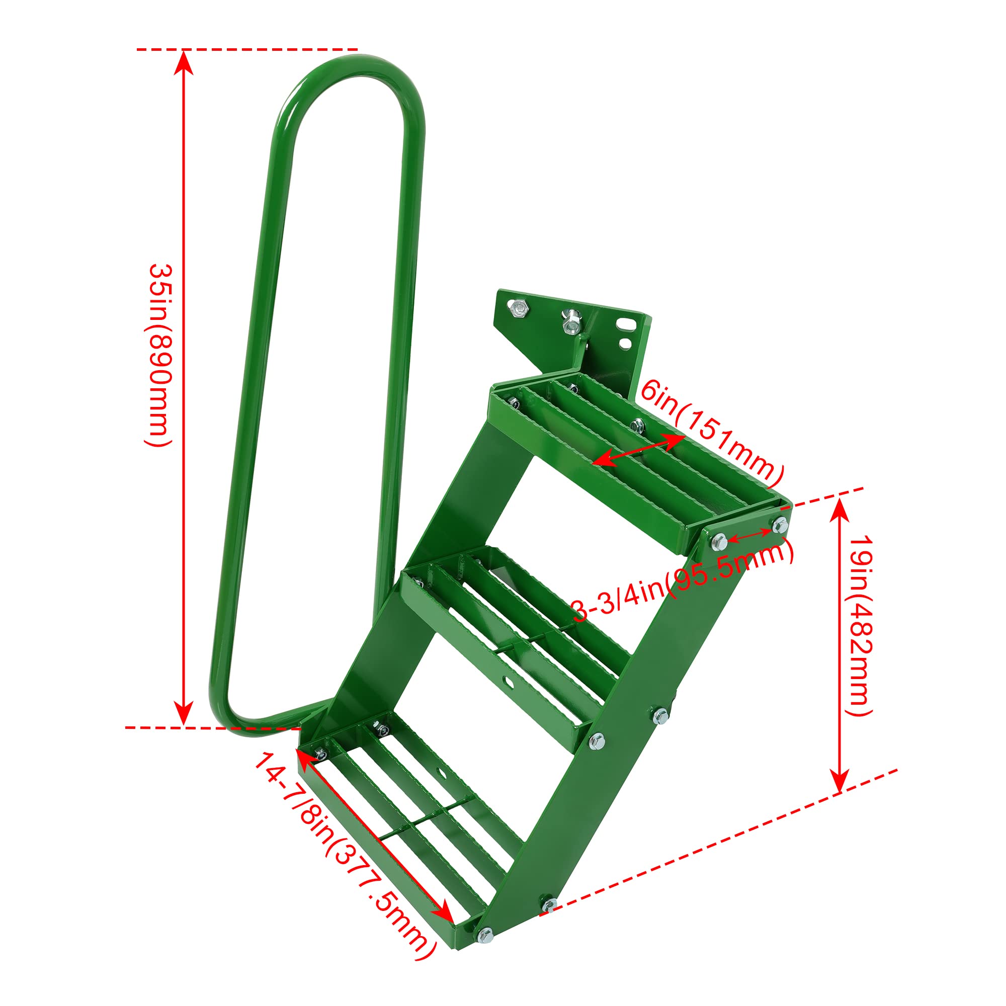 Ecotric Left Hand Stair Step Kit Compatible With John Deere 4050 4240 4430 4630 4440 4230