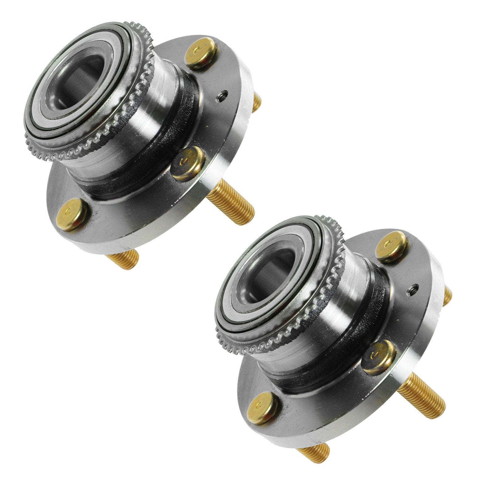 Trq Rear Wheel Hub Bearings Assembly Set Compatible With 2002-2007 Mitsubishi Lancer