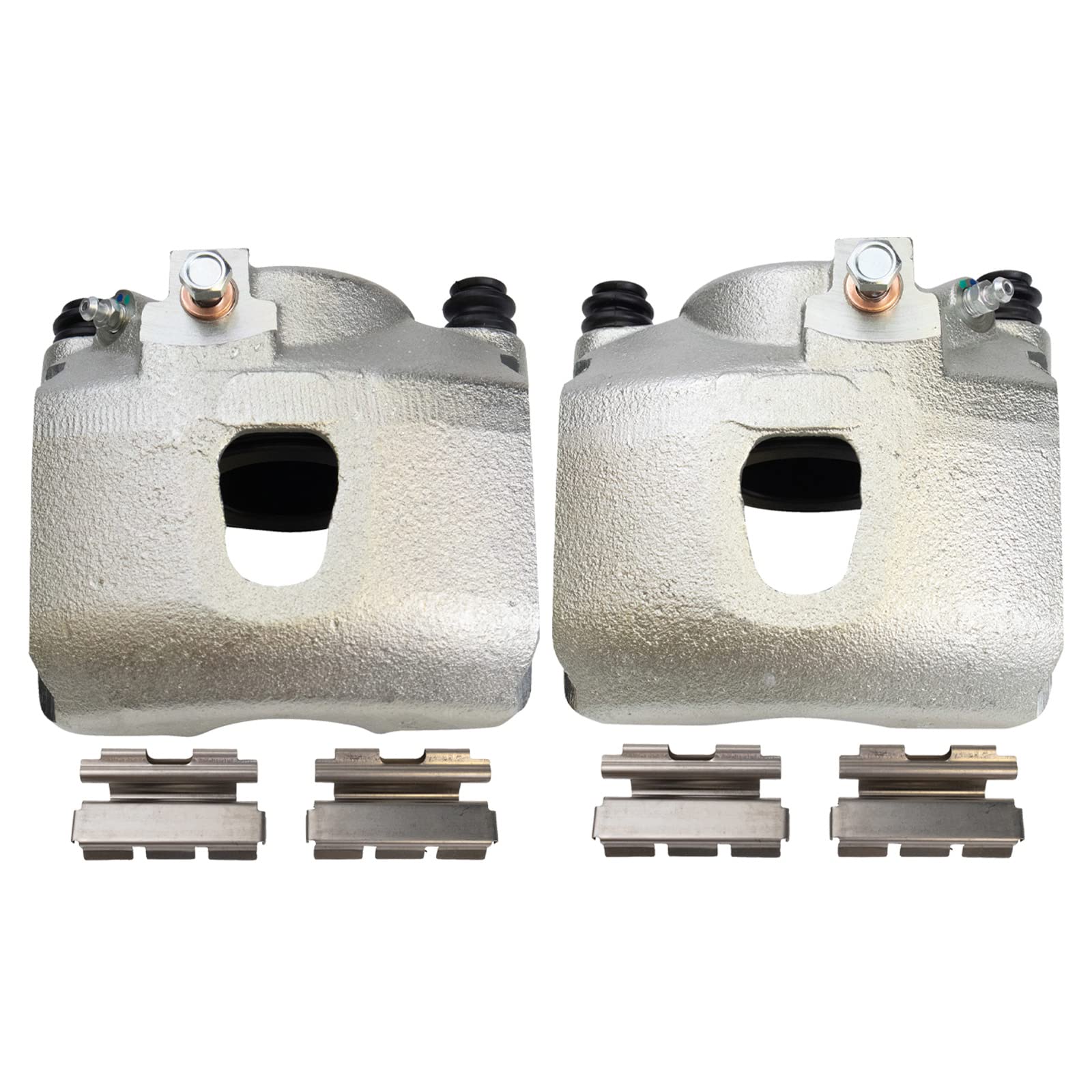 Trq Front Brake Caliper Set Compatible With 1994-1996 Ford Bronco 2003 E-150 E-150 Club Wagon 1994-2002 E-150 Econoline E-150 Ec