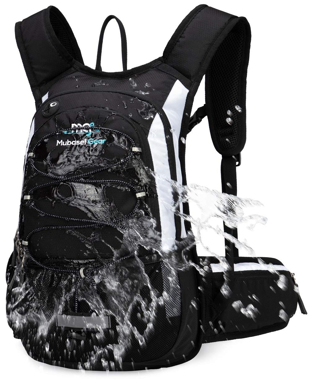 Insulated Hydration Backpack Pack With 2L Bpa Free Bladder - Keeps Liquid Cool Up To 4 Hours - For Running, Hiking, Cycling, Camping (Blackwhite)