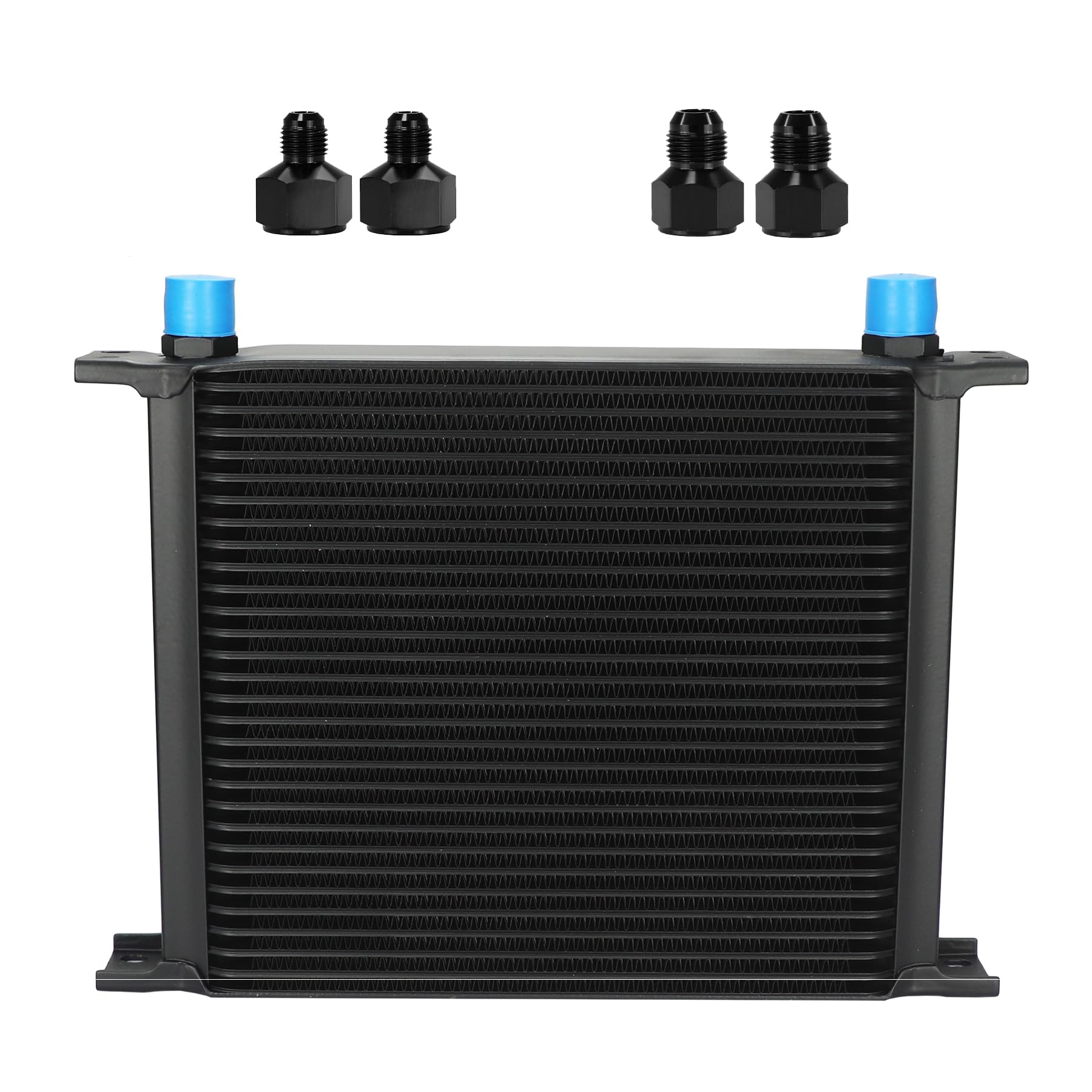 Ucreative 30 Row 10AN AN10 Aluminium Engine Transmission Oil Cooler Kit Stacked Plate With 6AN 8AN Adapter Universal Engine Tran