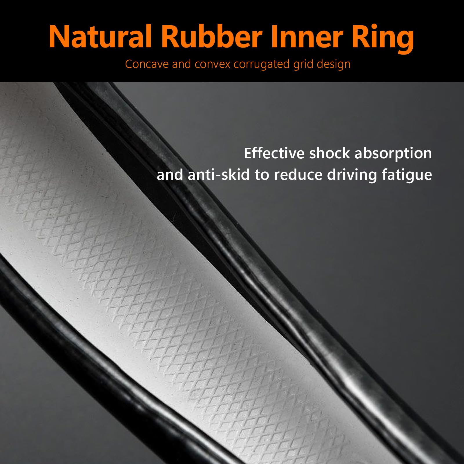 Qodolsi 1 Pack Car Breathable Steering Wheel Cover, Wear -Resistant Steering Wheel Sleeve, Carbon Fiber Non-Slip Steering Wheel Protector, Four Seasons Universal Steering Wheel Set (D -Shaped)