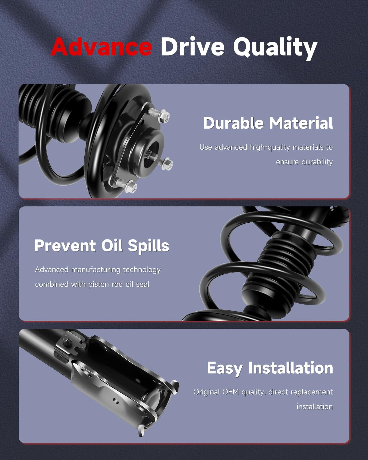 cciyu Complete Struts Shock Absorbers Fits for 2007 2008 2009 for Mitsubishi Outlander 272438 272437 Quick Struts Assembly Front