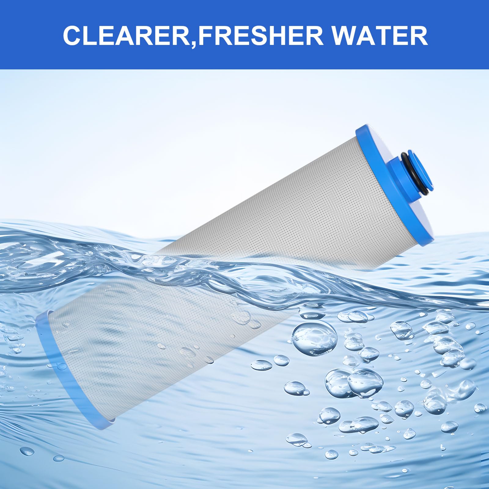 Vickmons KW1 RV Water Filter - High-Capacity Replacement Compatible with WaterPur KW1 Water Filter for Built-in RV Water Filtrat